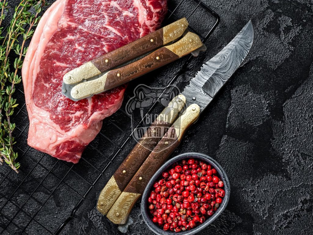 BMK-550 Damascus Balisong Butterfly Knife Hunting Blade Beautiful Engraved Handle Original Traditional Filipino Butterfly Batanga Knife USA Made