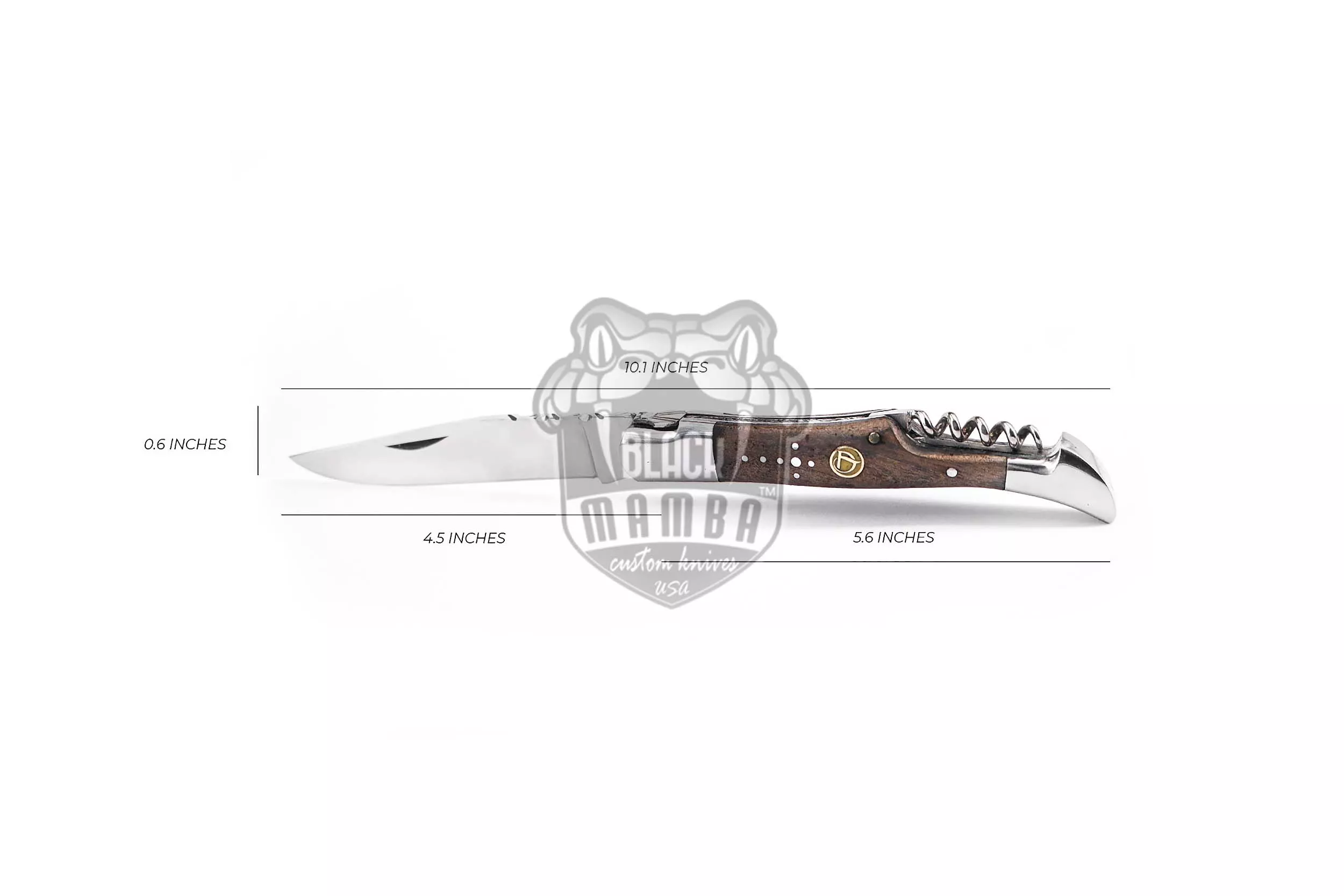 French Cuisine - Laguiole Steak Knife, 10″ Overall, Ram Horn Handle - view 2