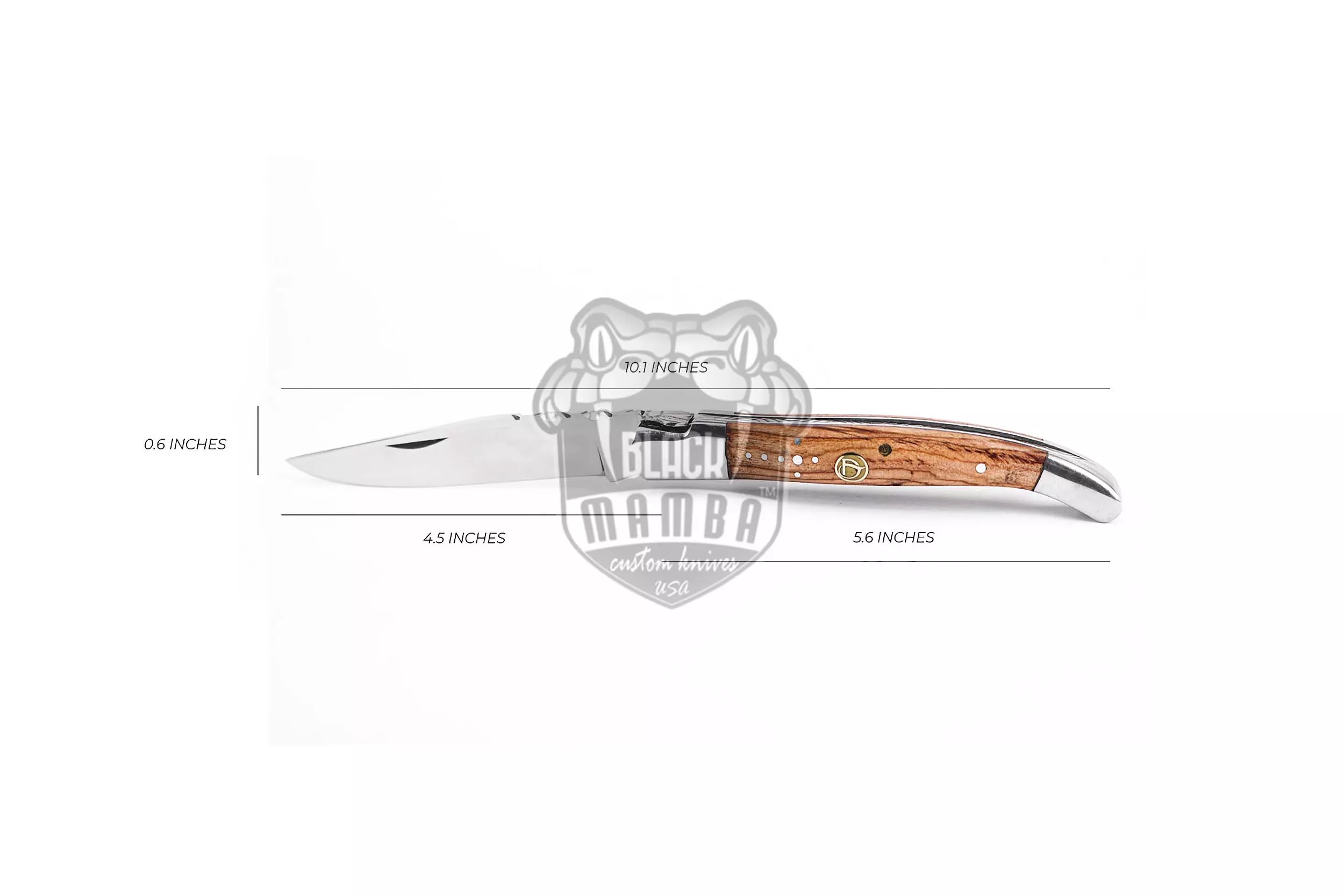 Laguiole Steak Knife, 10″ Overall, Ram Horn Handle | BMK-622 - view 2