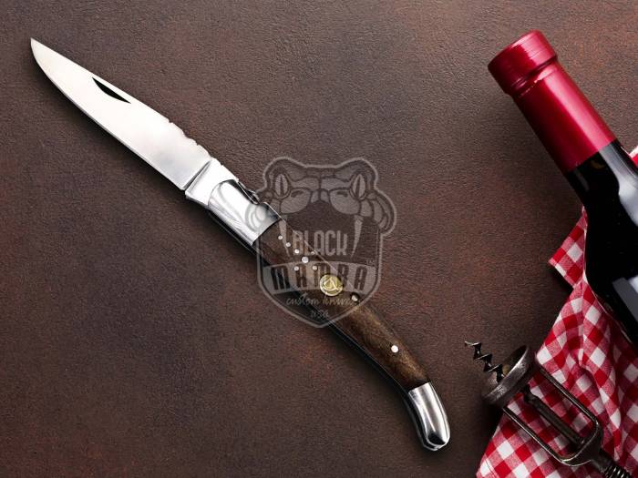 Bmk-616 Bordeaux Hand Forged Steel Laguiole Steak Knife Handmade Pocket Knives French knife steak knife USA Made