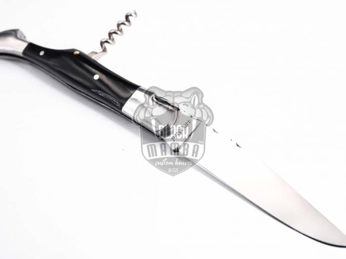 Bmk-624 Marseille Hand Forged Steel Laguiole Steak Knife Handmade Pocket Knives French knife steak knife USA Made Buffalo Handle