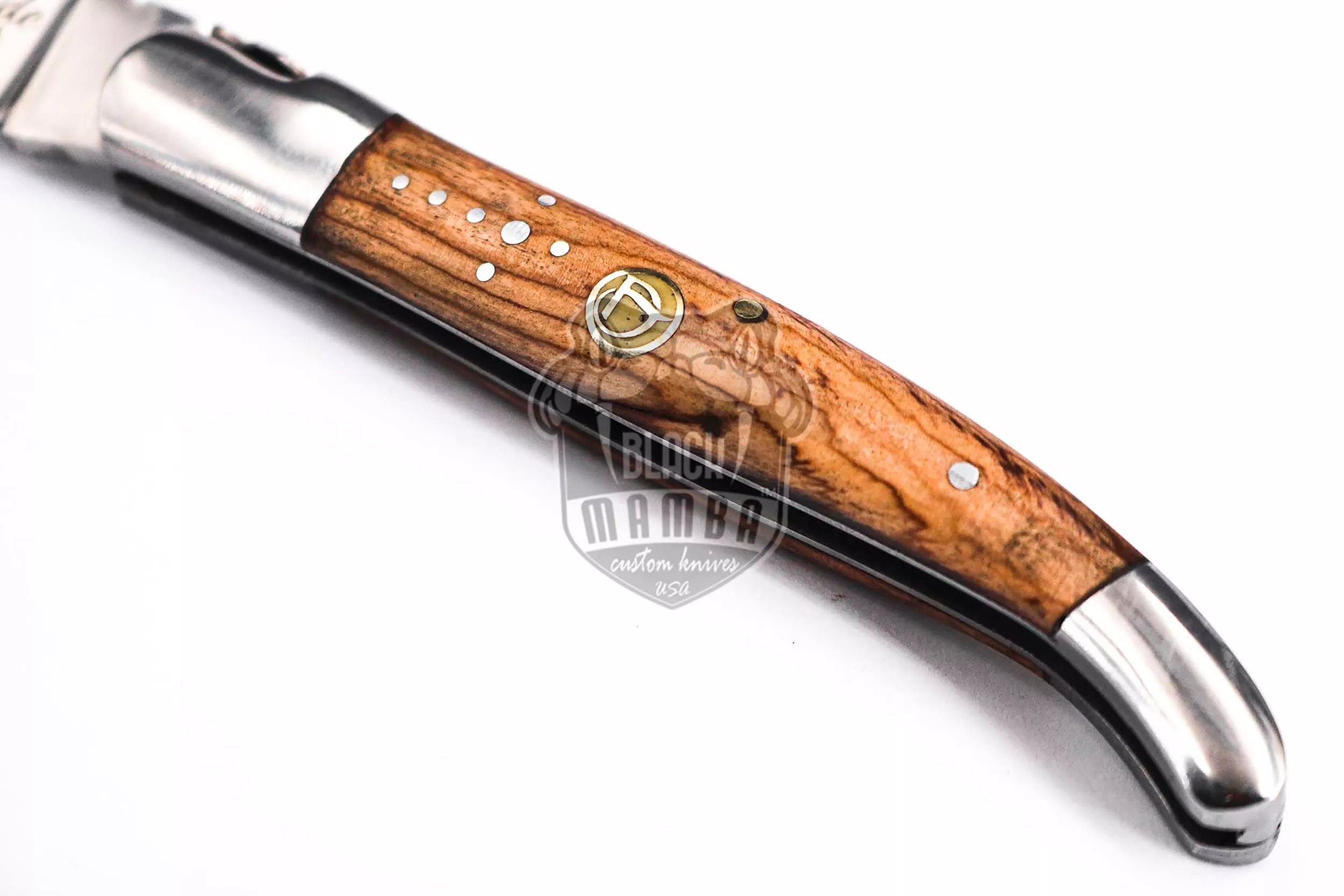 Laguiole Steak Knife, 10″ Overall, Ram Horn Handle | BMK-622 - view 5