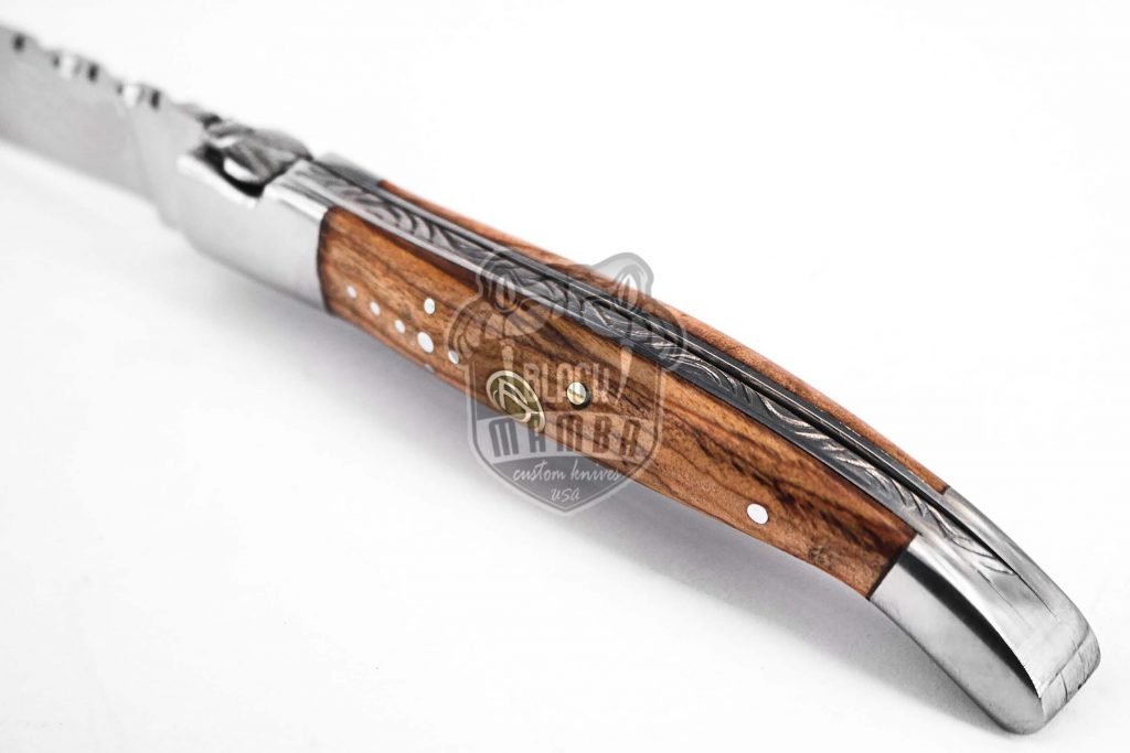 Bmk-622 Hand Forged Steel Laguiole Steak Knife Handmade Pocket Knives French knife steak knife USA Made Wood Handle - Image 6