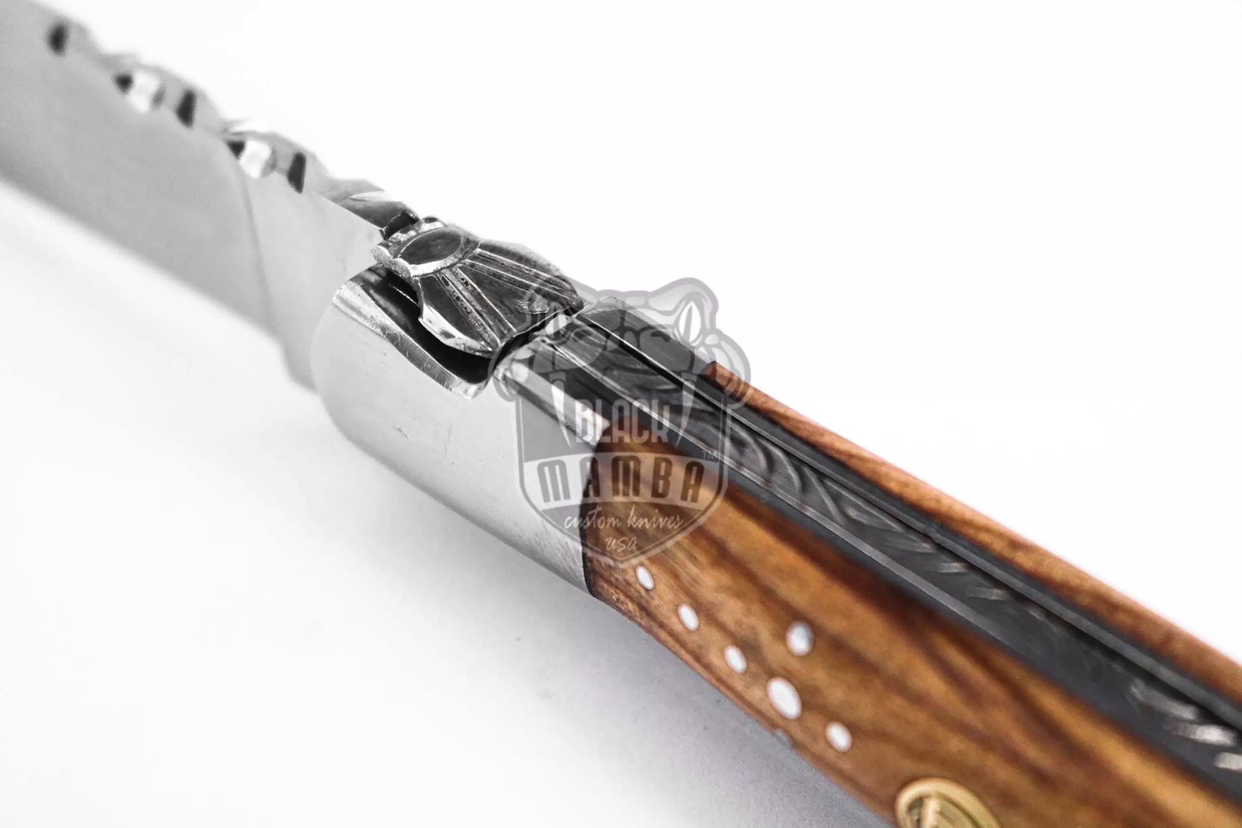 Laguiole Steak Knife, 10″ Overall, Ram Horn Handle | BMK-622 - view 7
