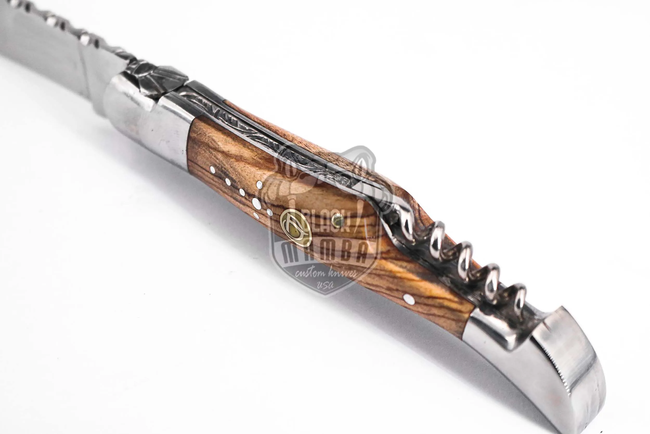 Louvre Museum - Laguiole Steak Knife, 10″ Overall, Ram Horn Handle - view 2