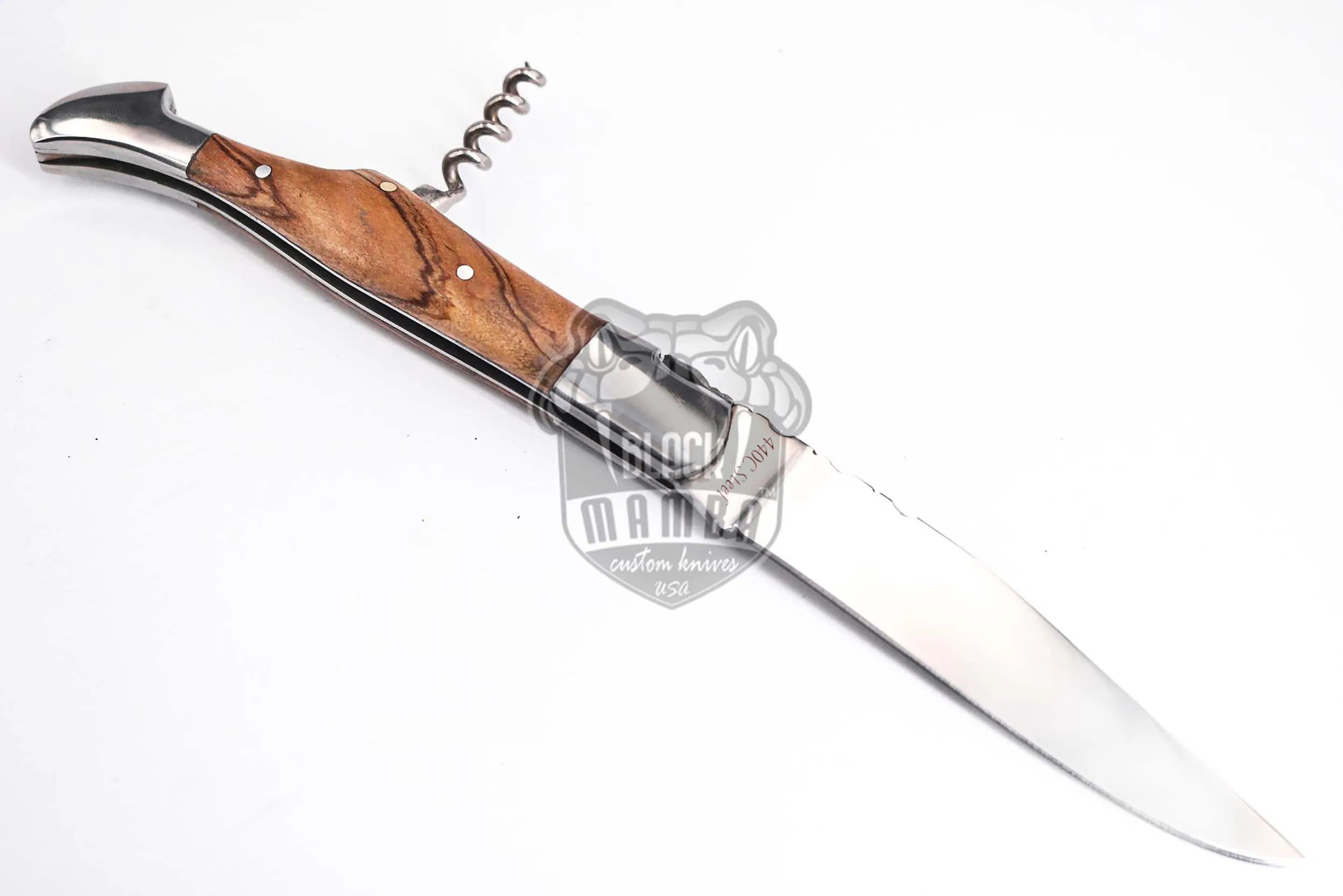 Louvre Museum Hand Forged Steel Laguiole Steak Knife Handmade Pocket Knives French Knife Steak Knife USA Made Wood Handle | BMK-621 - view 10