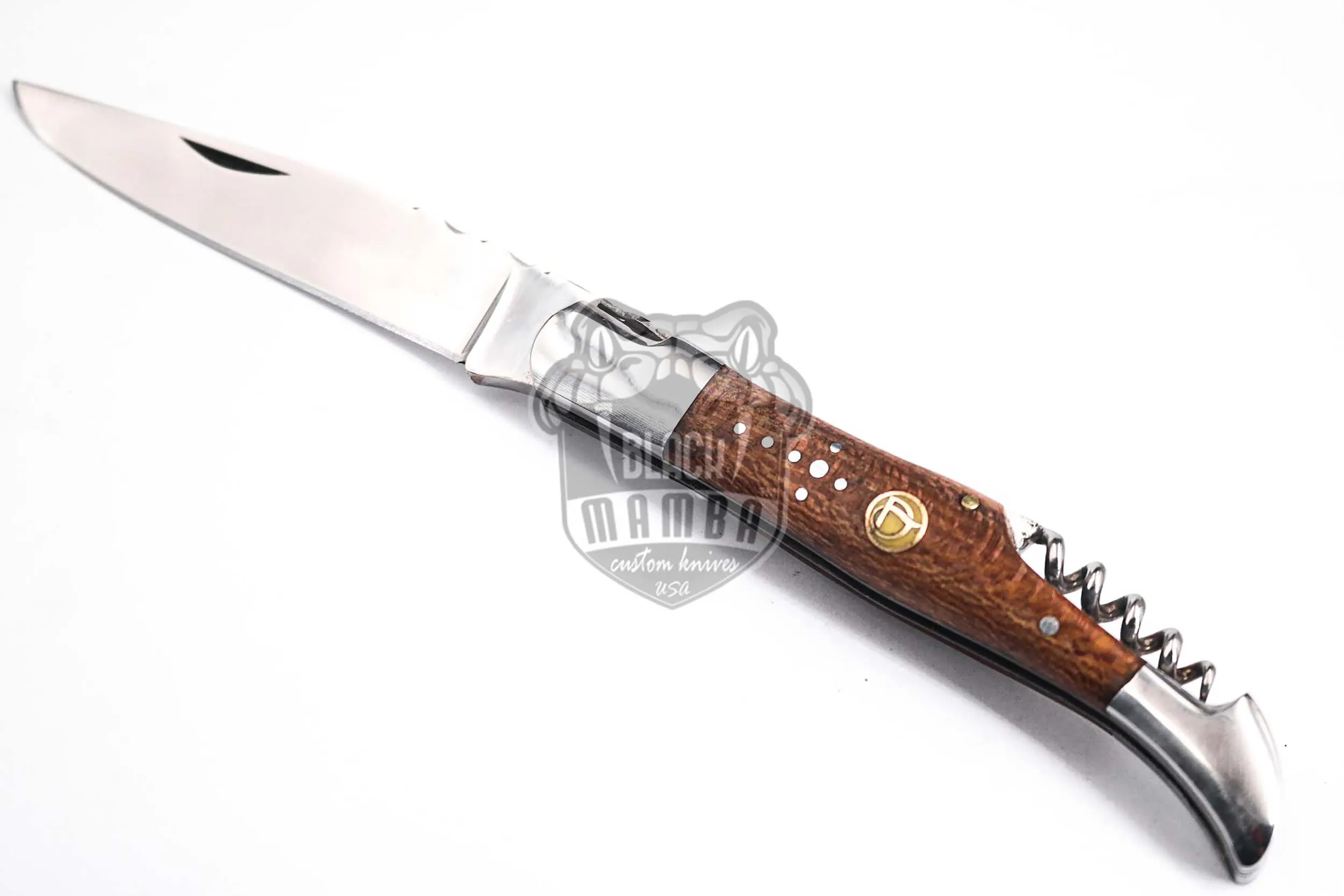 Laguiole Steak Knife, 10″ Overall, Ram Horn Handle | BMK-620 - view 3