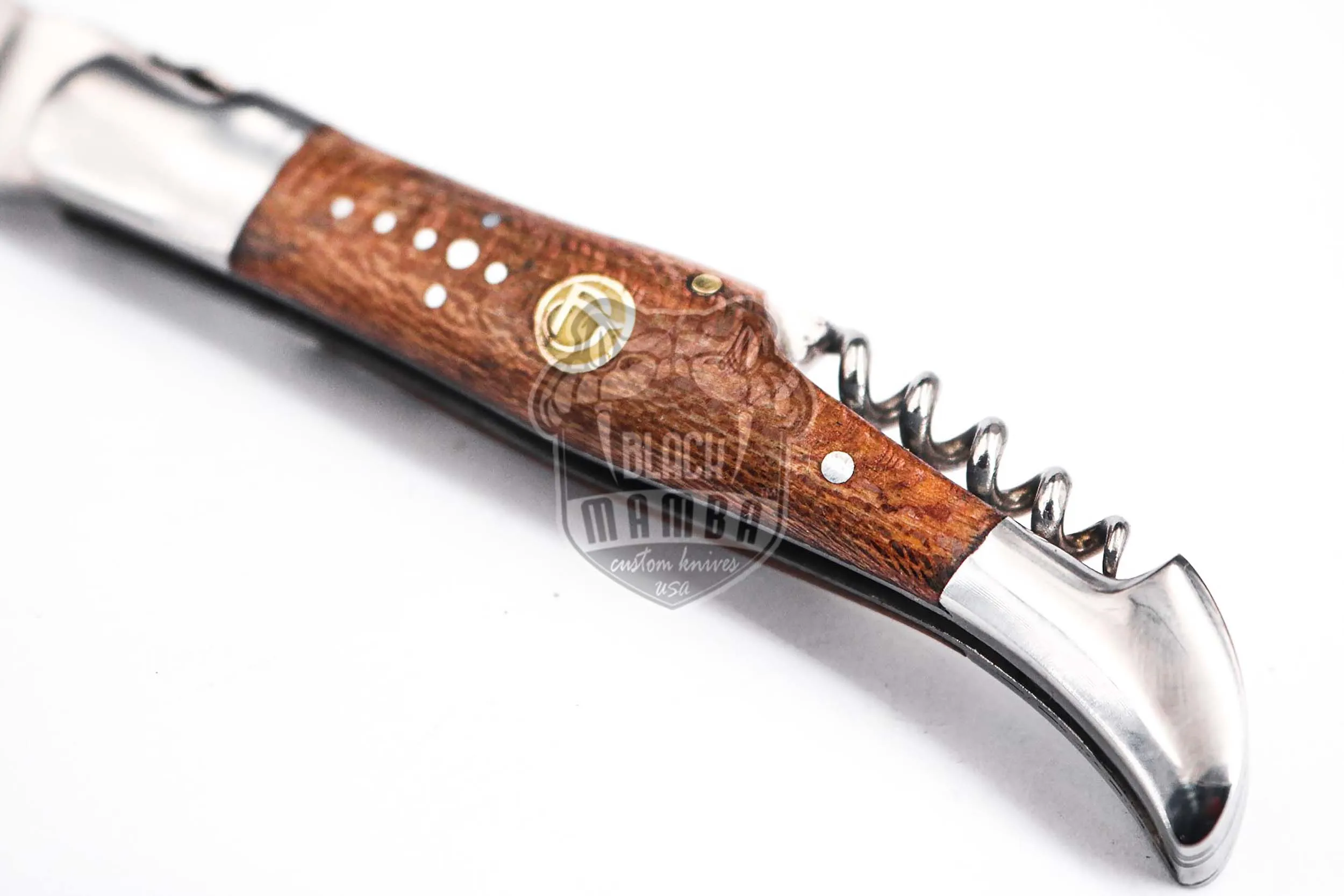 Laguiole Steak Knife, 10″ Overall, Ram Horn Handle | BMK-620 - view 5