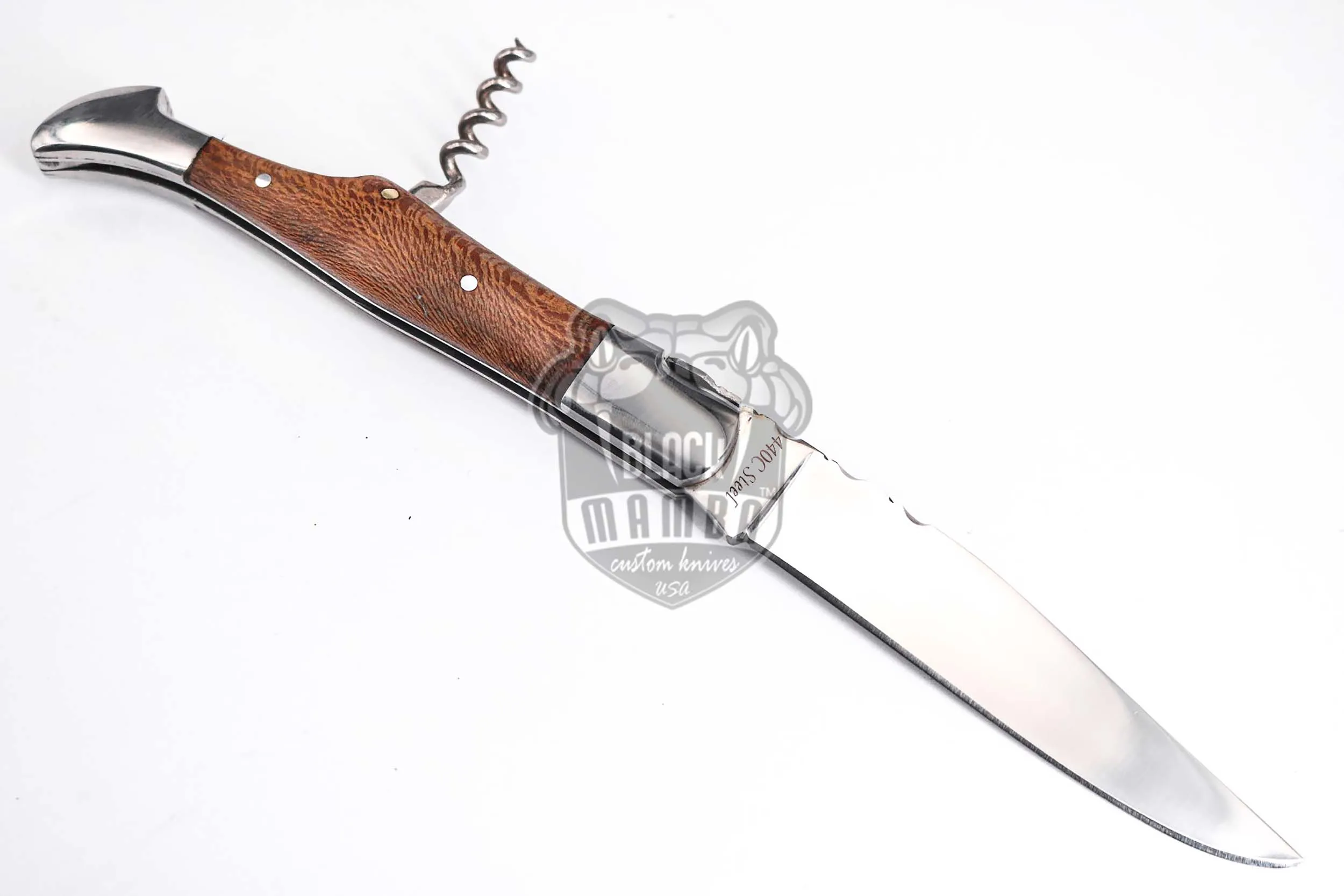 Laguiole Steak Knife, 10″ Overall, Ram Horn Handle | BMK-620 - view 6
