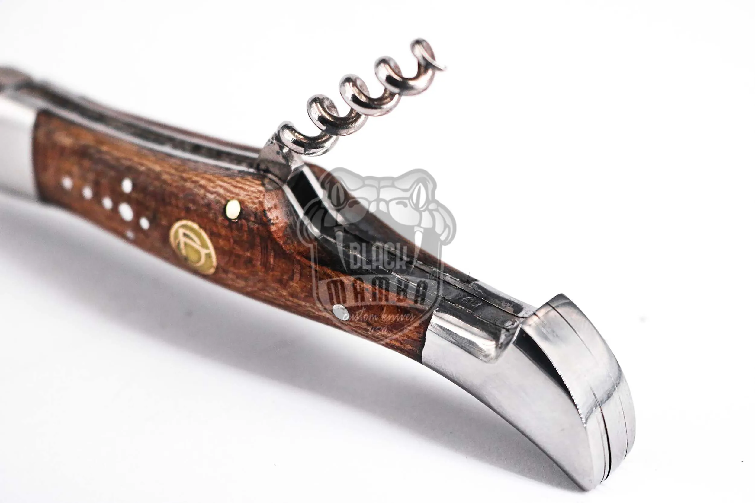 Laguiole Steak Knife, 10″ Overall, Ram Horn Handle | BMK-620 - view 8