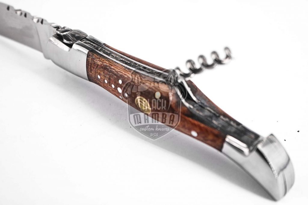 Bmk-620 Hand Forged Steel Laguiole Steak Knife Handmade Pocket Knives French knife steak knife USA Made Wood Handle - Image 9