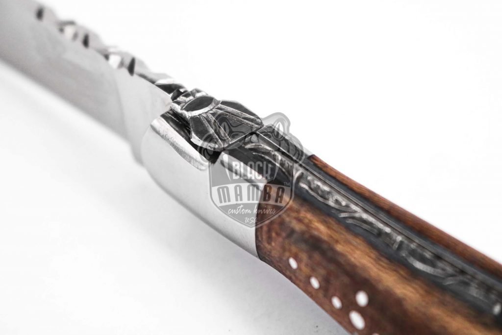 Bmk-620 Hand Forged Steel Laguiole Steak Knife Handmade Pocket Knives French knife steak knife USA Made Wood Handle - Image 10