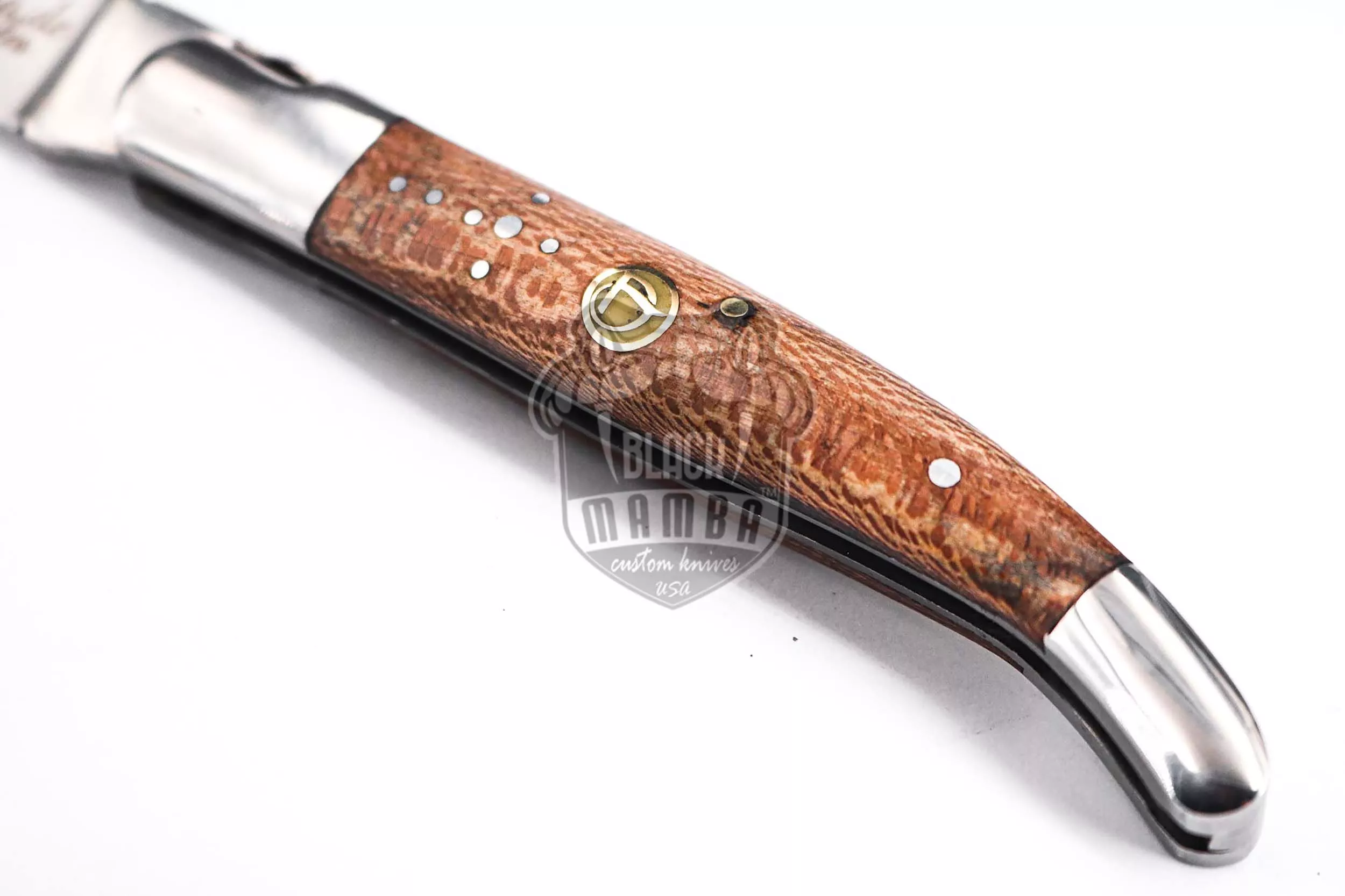 Laguiole Steak Knife, 10″ Overall, Ram Horn Handle | BMK-619 - view 3