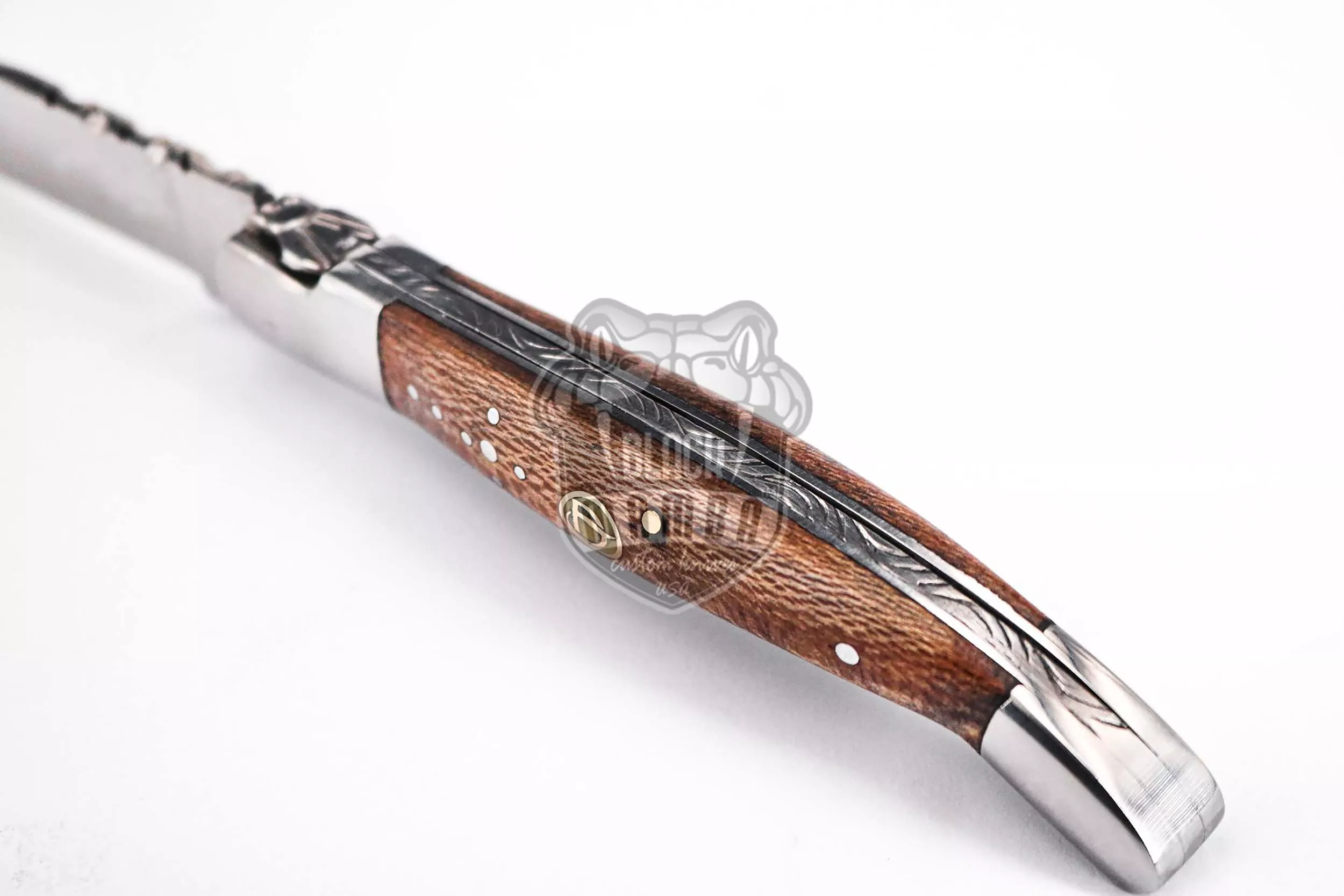 Laguiole Steak Knife, 10″ Overall, Ram Horn Handle | BMK-619 - view 4