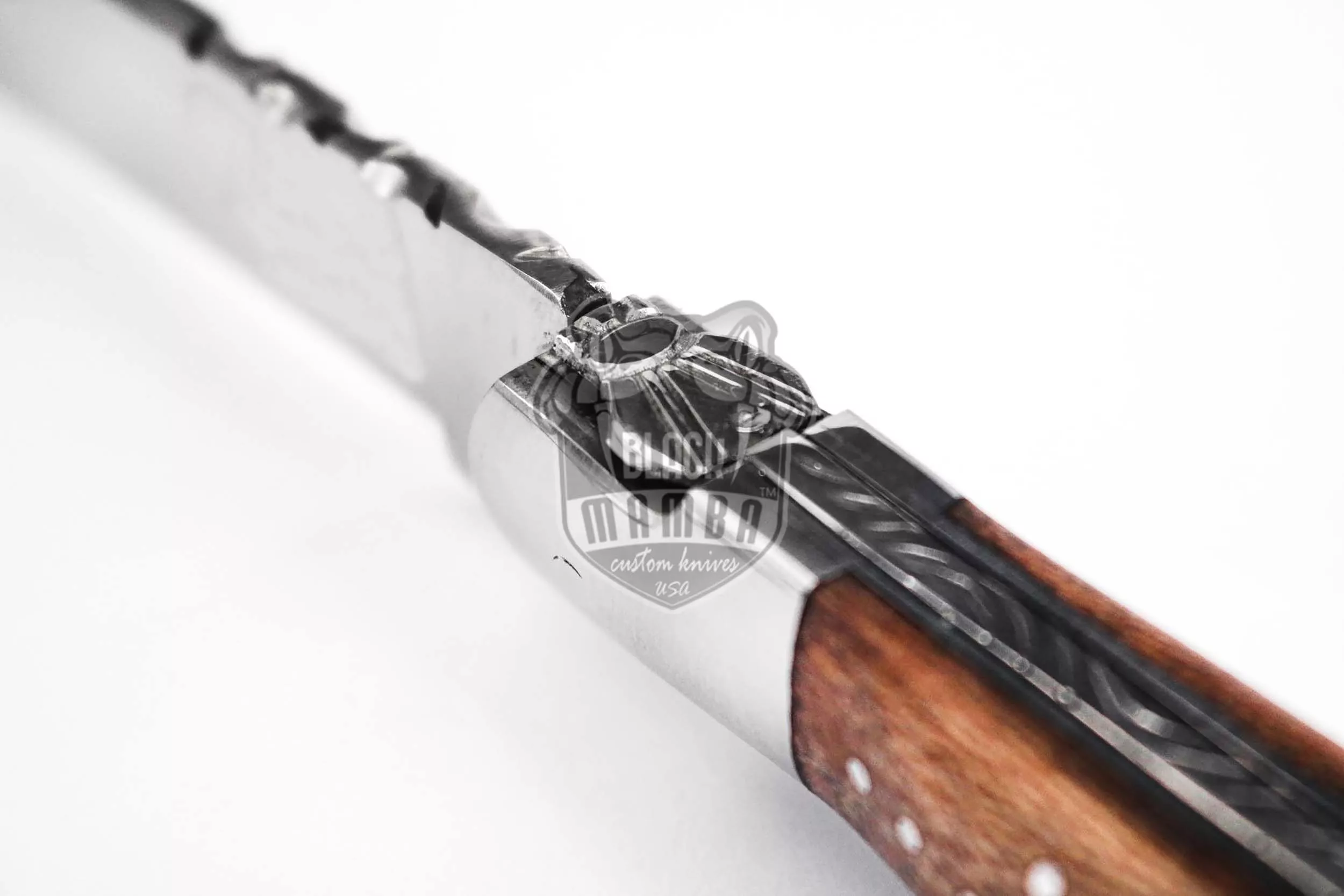 Laguiole Steak Knife, 10″ Overall, Ram Horn Handle | BMK-619 - view 5