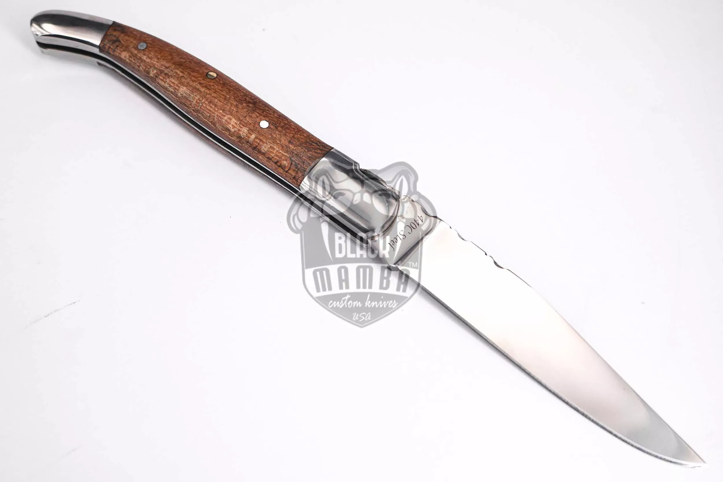 Laguiole Steak Knife, 10″ Overall, Ram Horn Handle | BMK-619 - view 6
