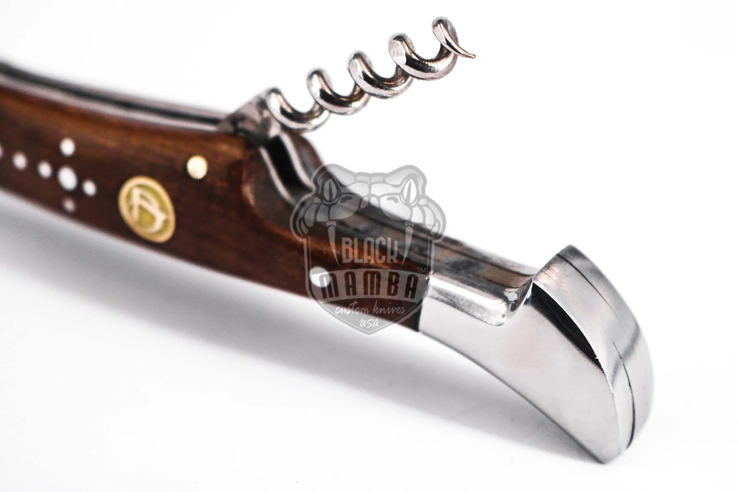 Laguiole Steak Knife, 10″ Overall, Ram Horn Handle | BMK-618 - view 3