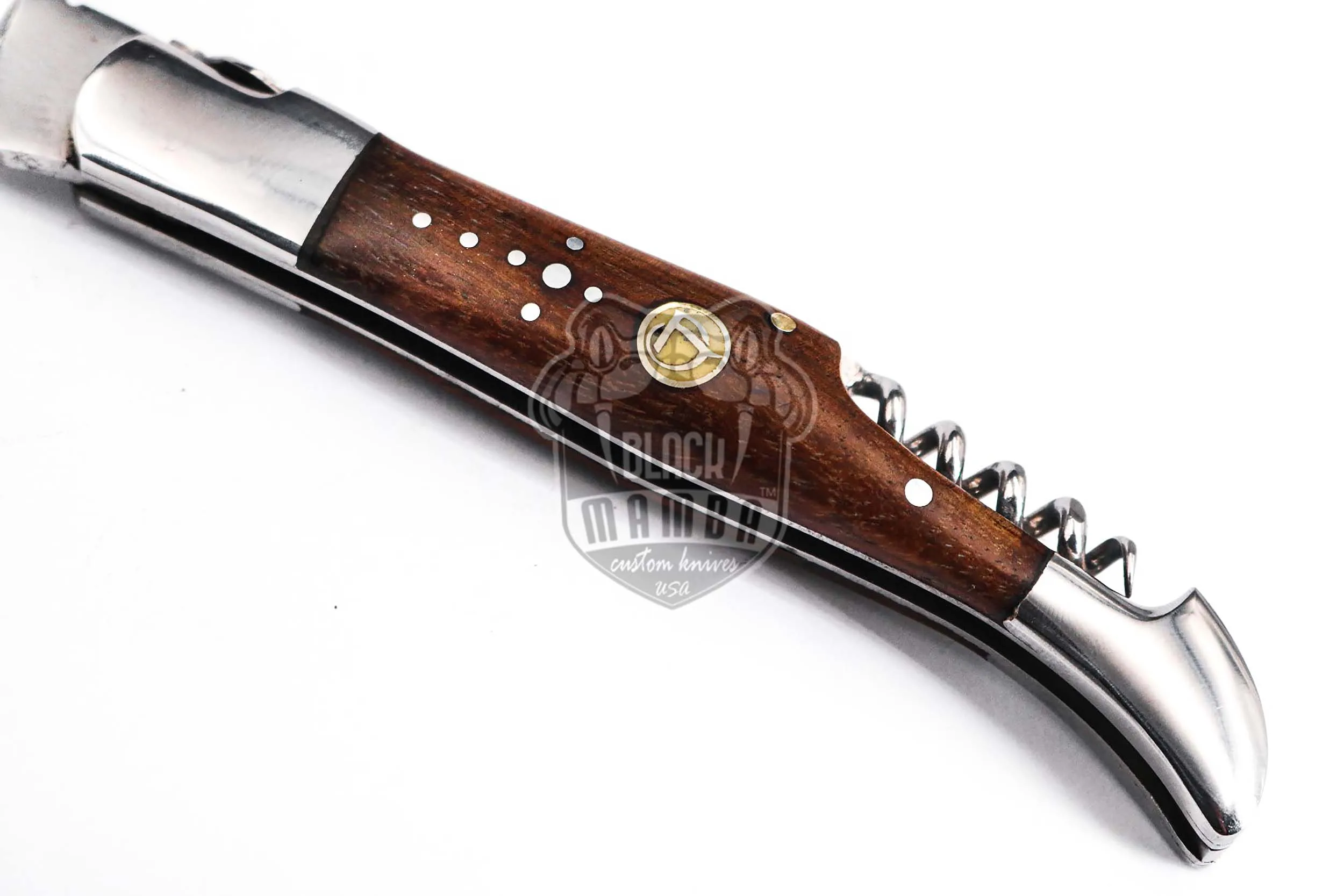 Laguiole Steak Knife, 10″ Overall, Ram Horn Handle | BMK-618 - view 7