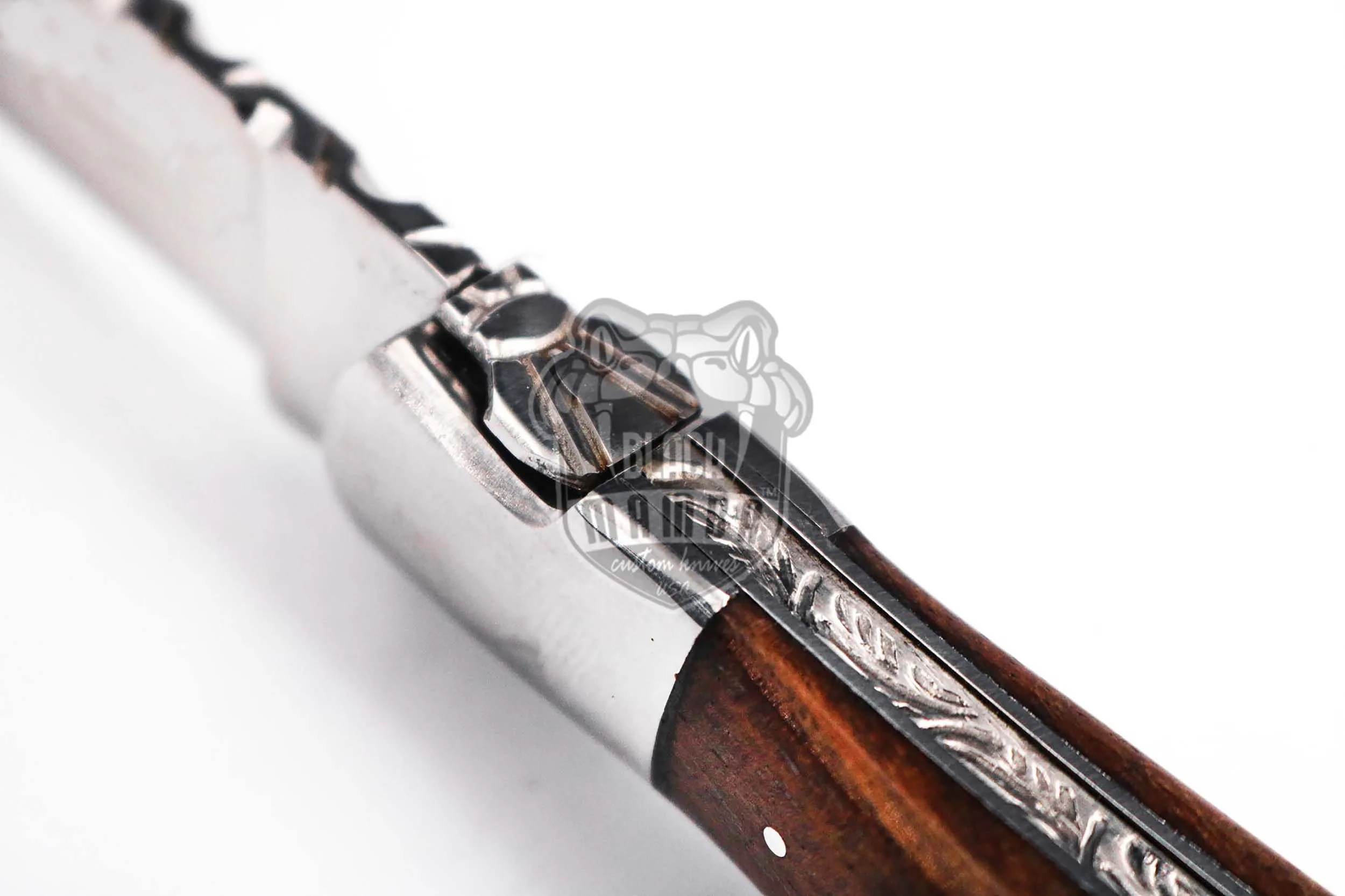 Laguiole Steak Knife, 10″ Overall, Ram Horn Handle | BMK-618 - view 9
