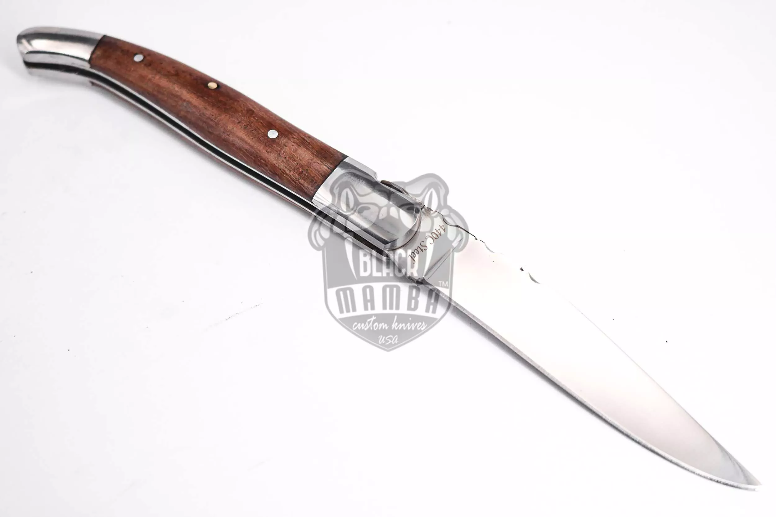 Laguiole Steak Knife, 10″ Overall, Ram Horn Handle | BMK-613 - view 3