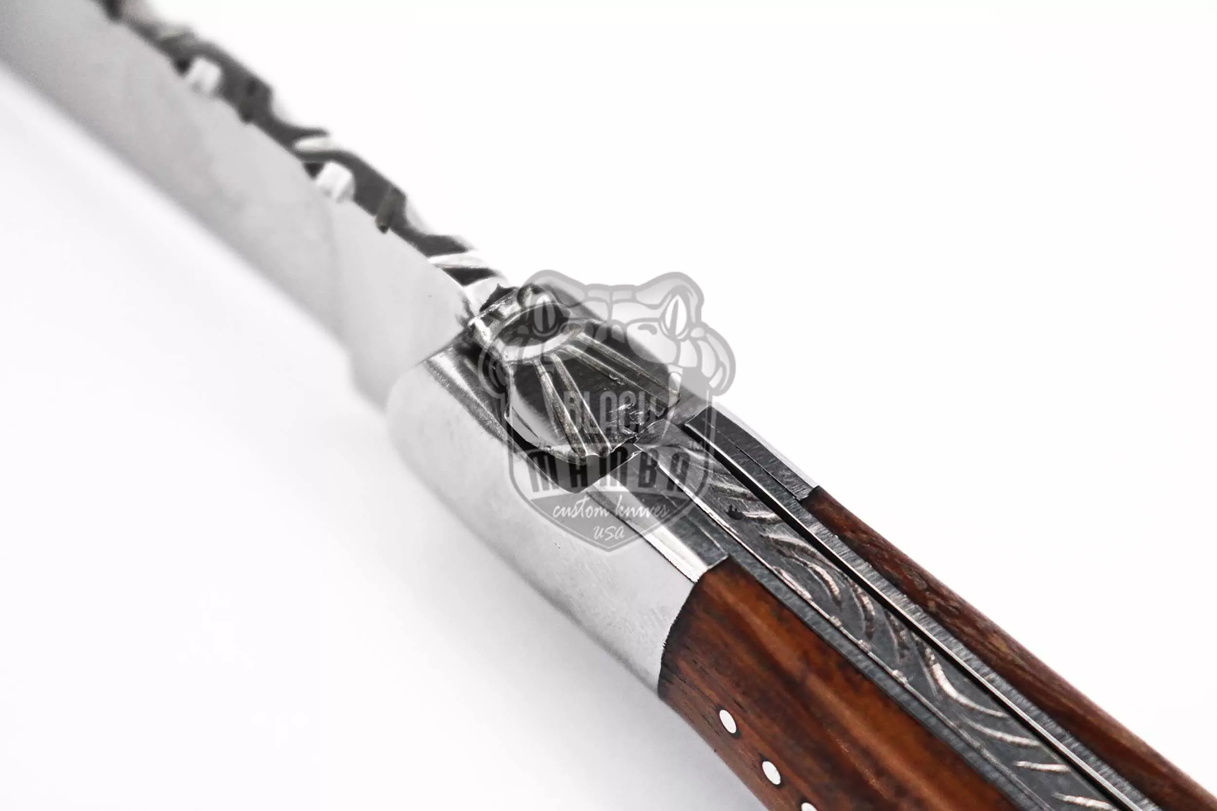 Laguiole Steak Knife, 10″ Overall, Ram Horn Handle | BMK-613 - view 6
