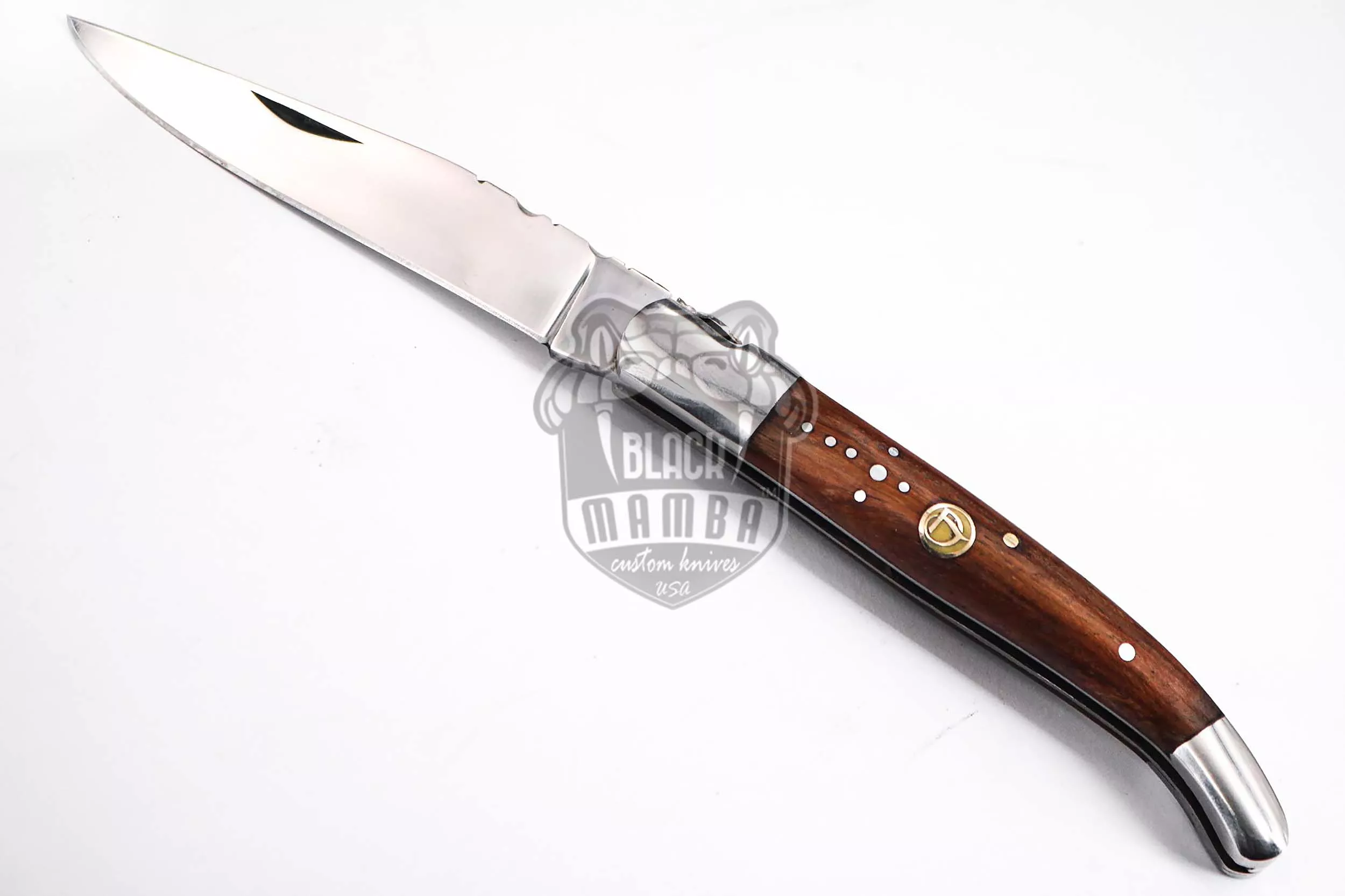 Laguiole Steak Knife, 10″ Overall, Ram Horn Handle | BMK-613 - view 7
