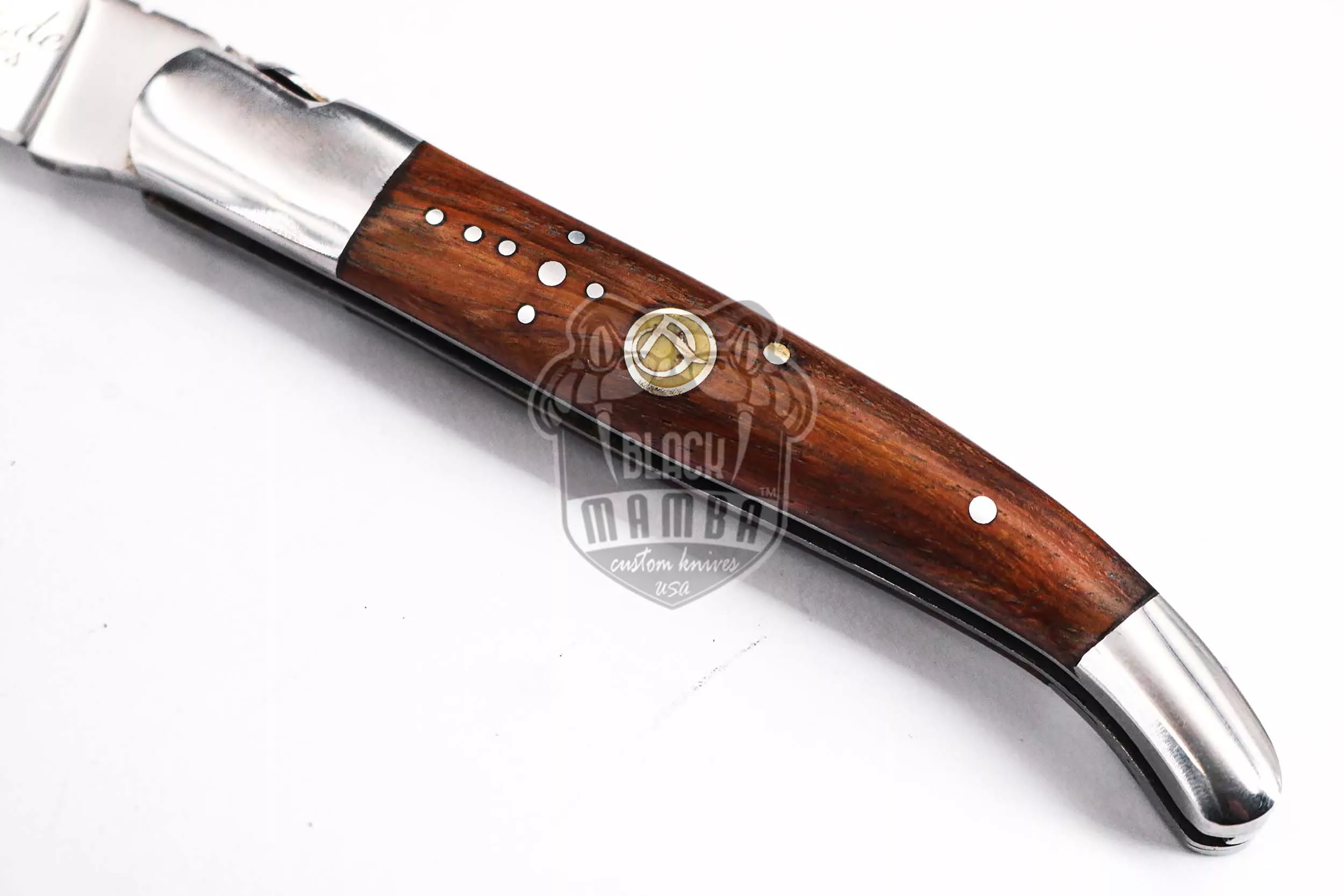 Laguiole Steak Knife, 10″ Overall, Ram Horn Handle | BMK-613 - view 8