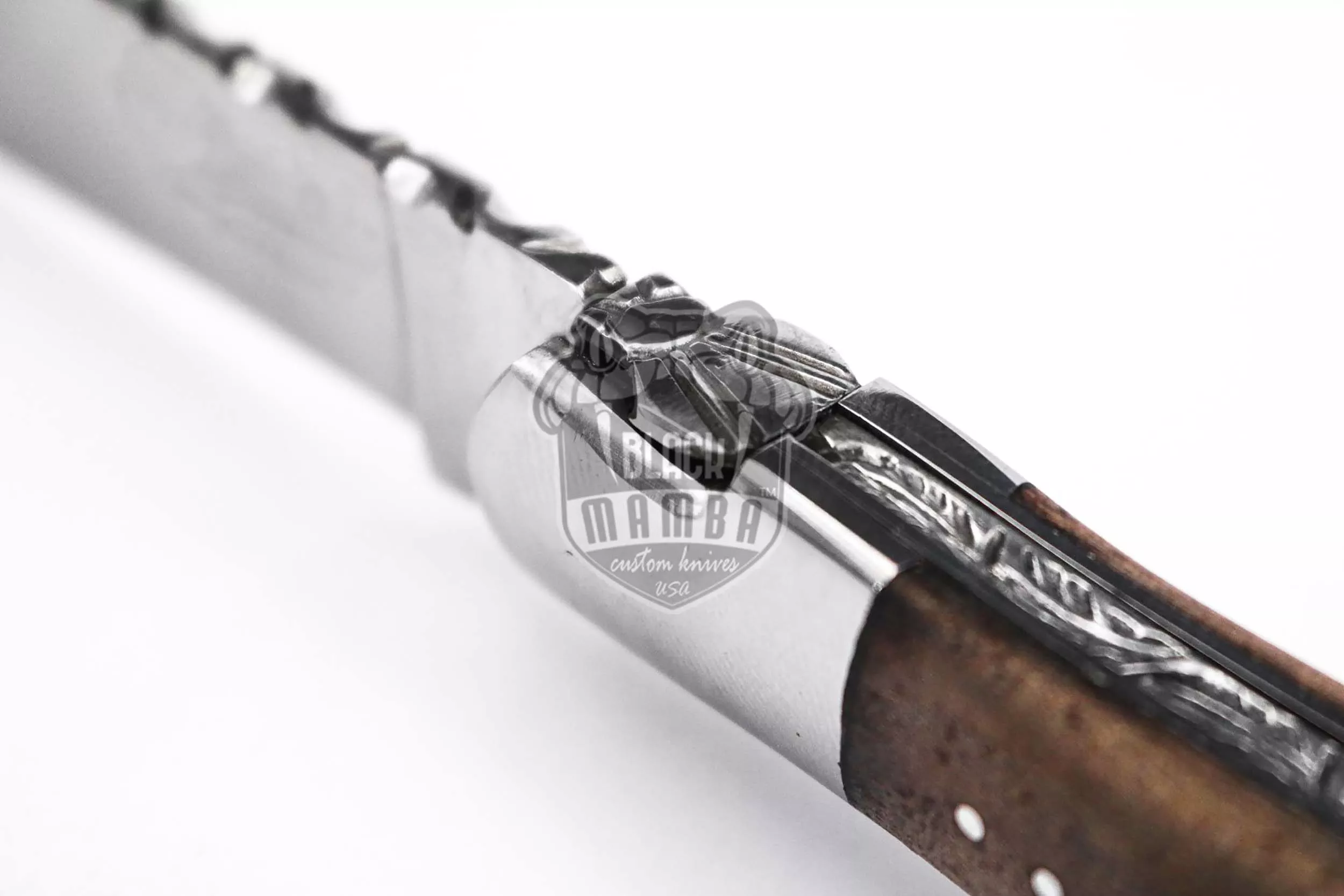 French Cuisine - Laguiole Steak Knife, 10″ Overall, Ram Horn Handle - view 10