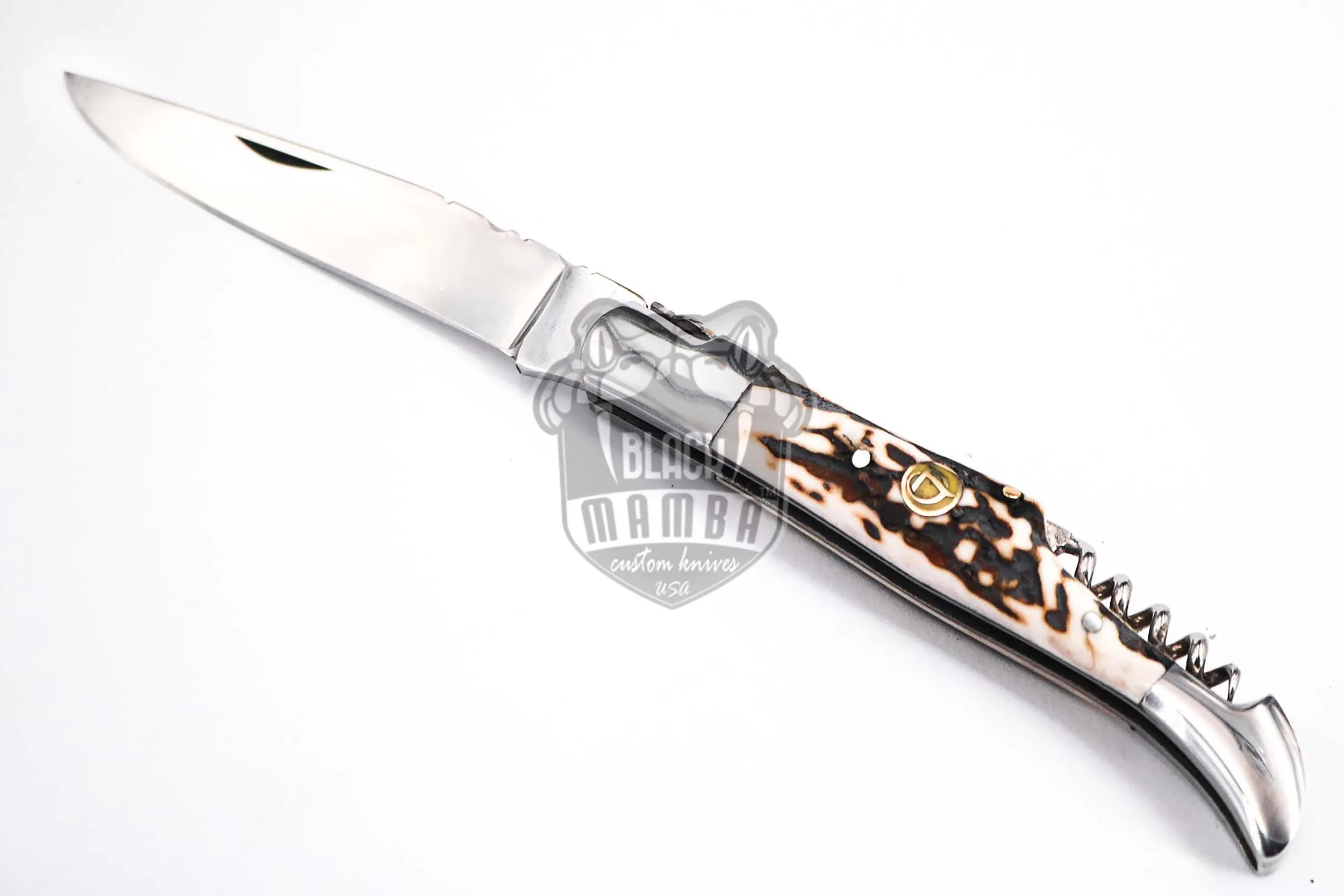French Riviera Hand Forged Steel Laguiole Steak Knife Handmade Pocket Knives French Knife Steak Knife USA Made | BMK-615 - view 3