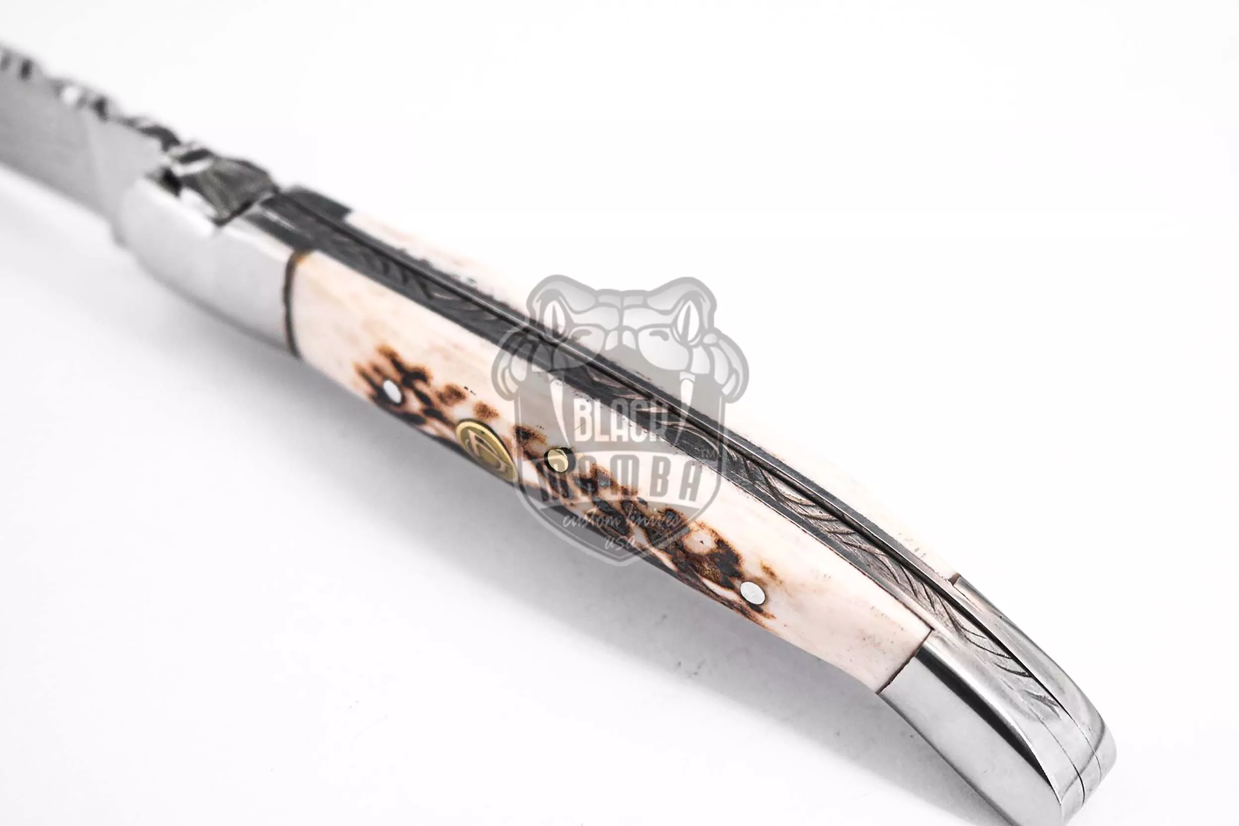 Stag Horn - Laguiole Steak Knife, 10″ Overall, Ram Horn Handle - view 6