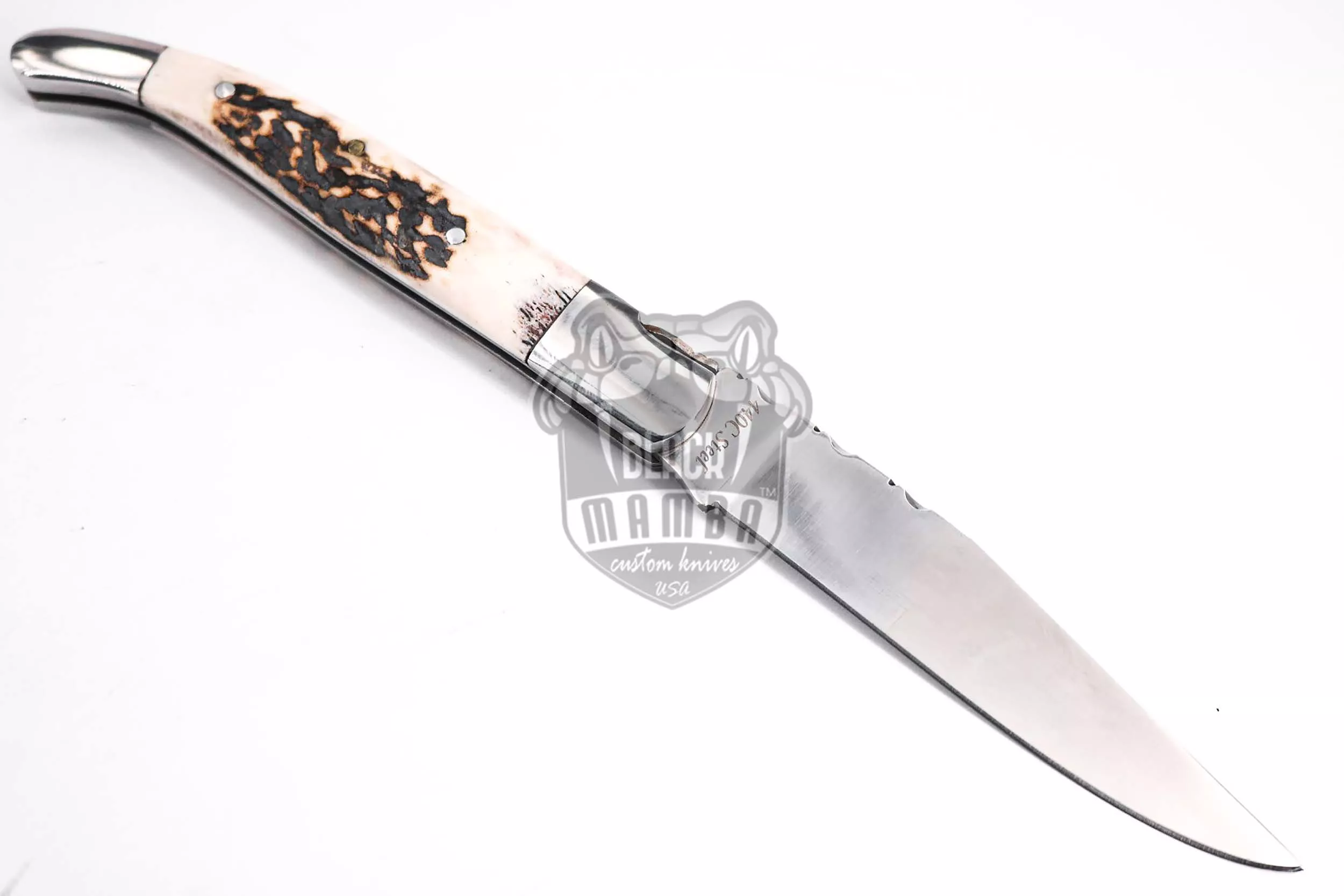 Stag Horn - Laguiole Steak Knife, 10″ Overall, Ram Horn Handle - view 8