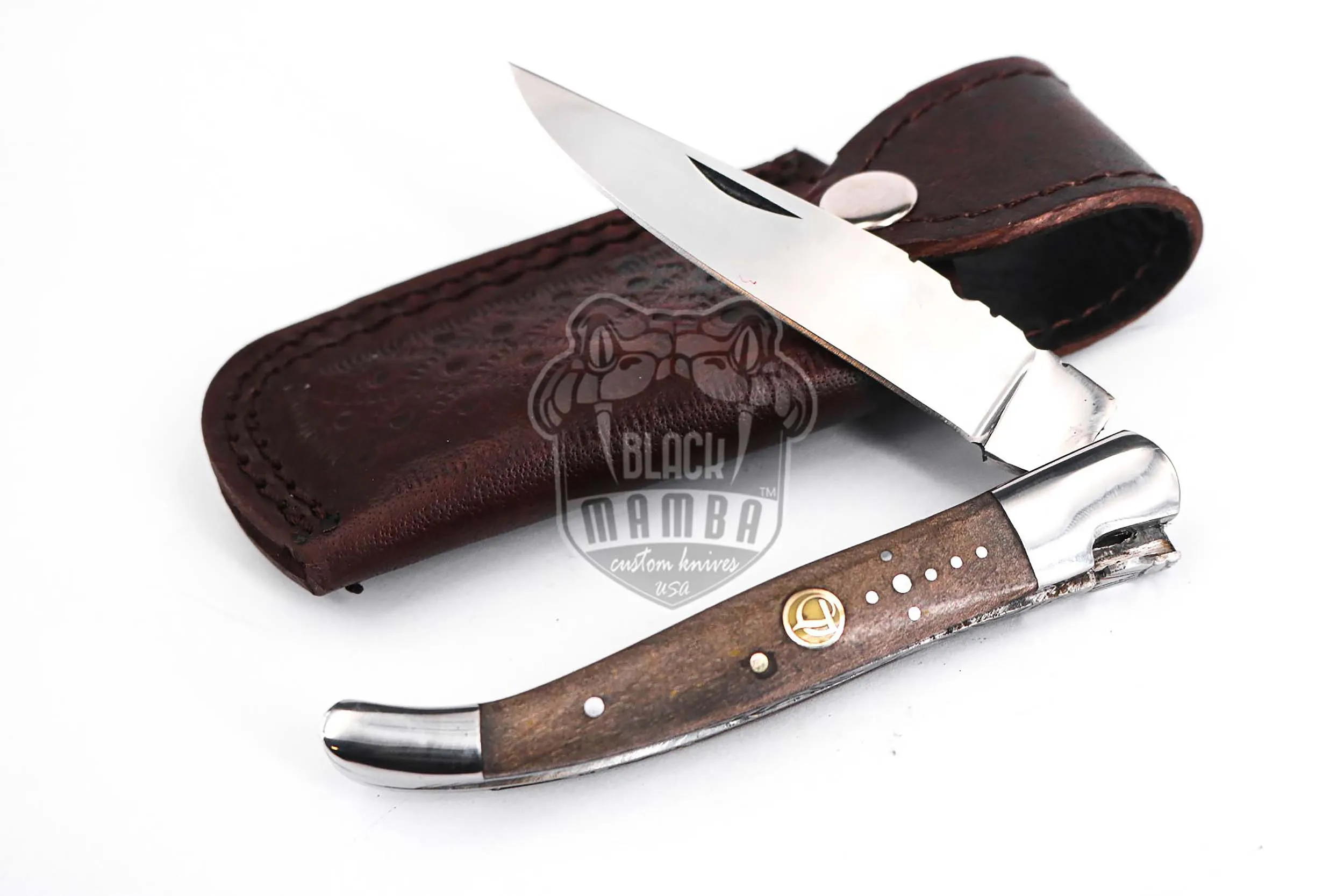 Bordeaux - Laguiole Steak Knife, 10″ Overall, Ram Horn Handle - view 2