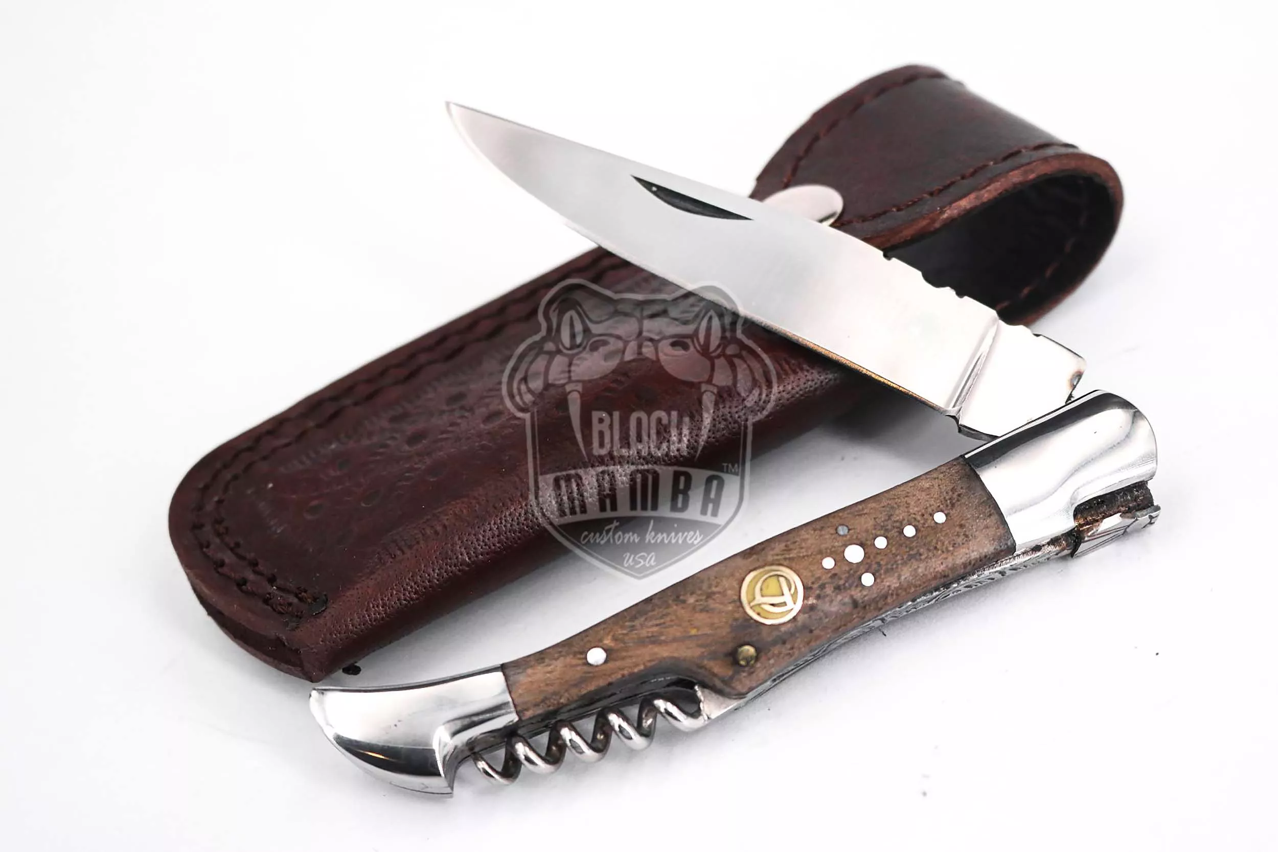 French Cuisine - Laguiole Steak Knife, 10″ Overall, Ram Horn Handle - view 12