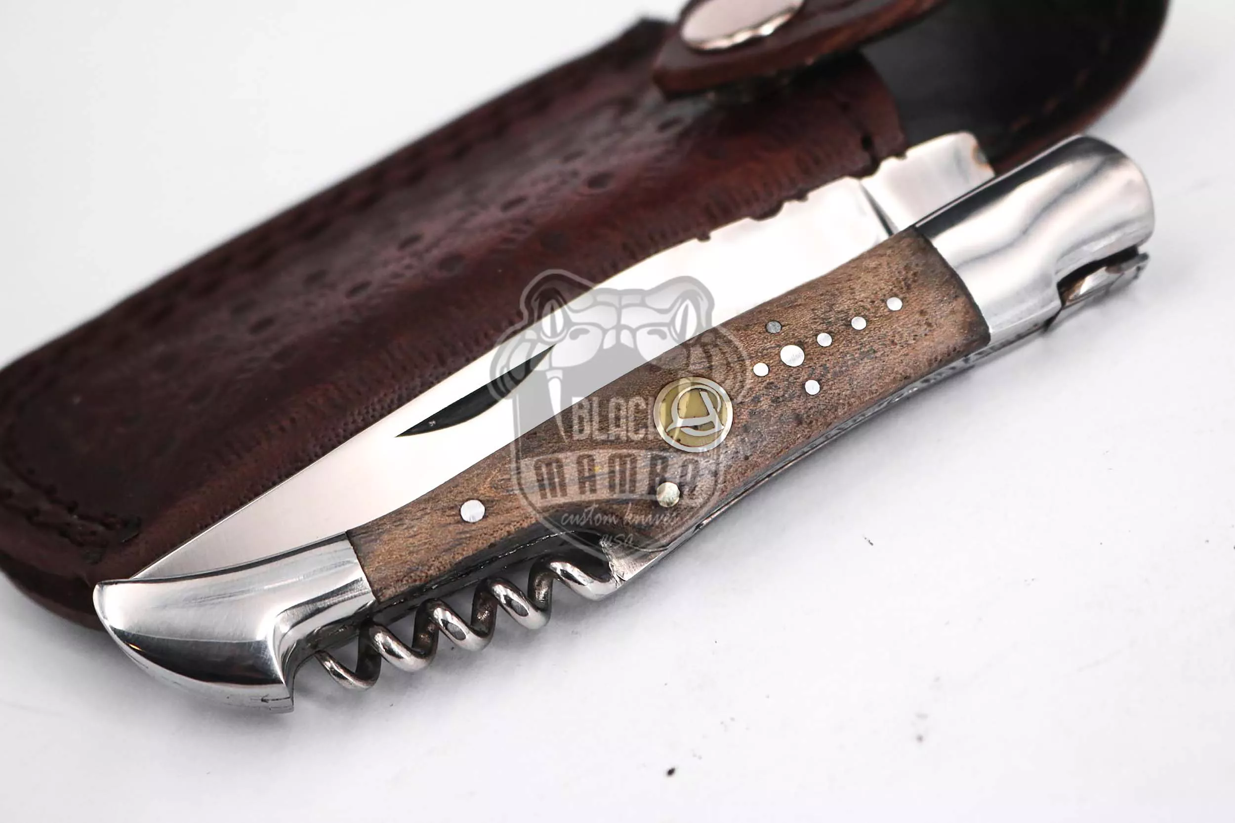 French Cuisine - Laguiole Steak Knife, 10″ Overall, Ram Horn Handle - view 13