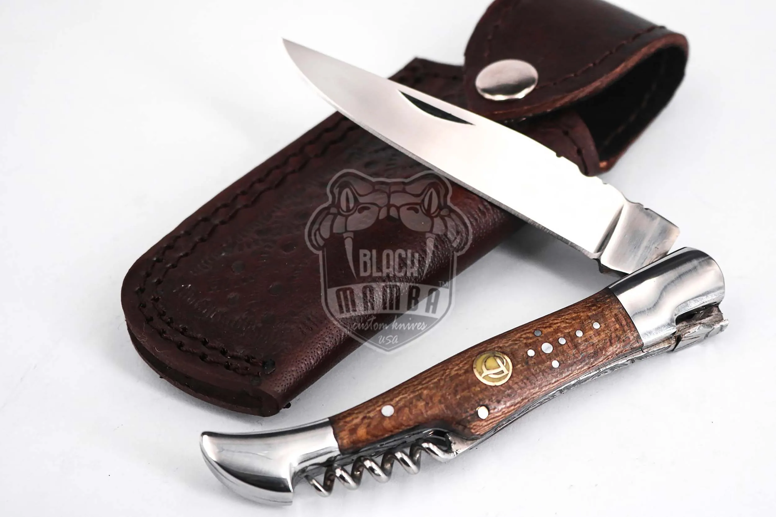 Laguiole Steak Knife, 10″ Overall, Ram Horn Handle | BMK-620 - view 2