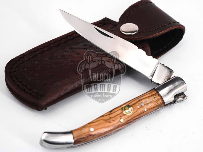 Bmk-622 Hand Forged Steel Laguiole Steak Knife Handmade Pocket Knives French knife steak knife USA Made Wood Handle