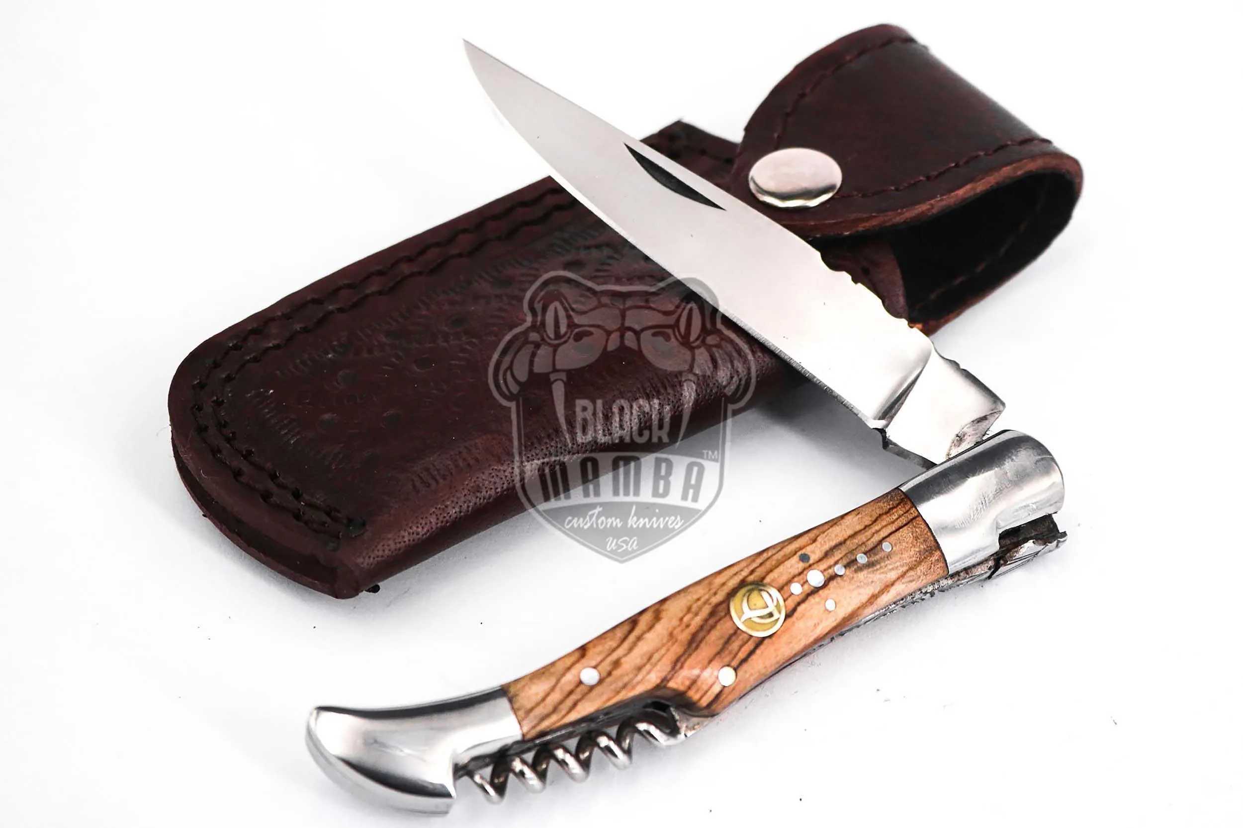 Louvre Museum - Laguiole Steak Knife, 10″ Overall, Ram Horn Handle - view 11
