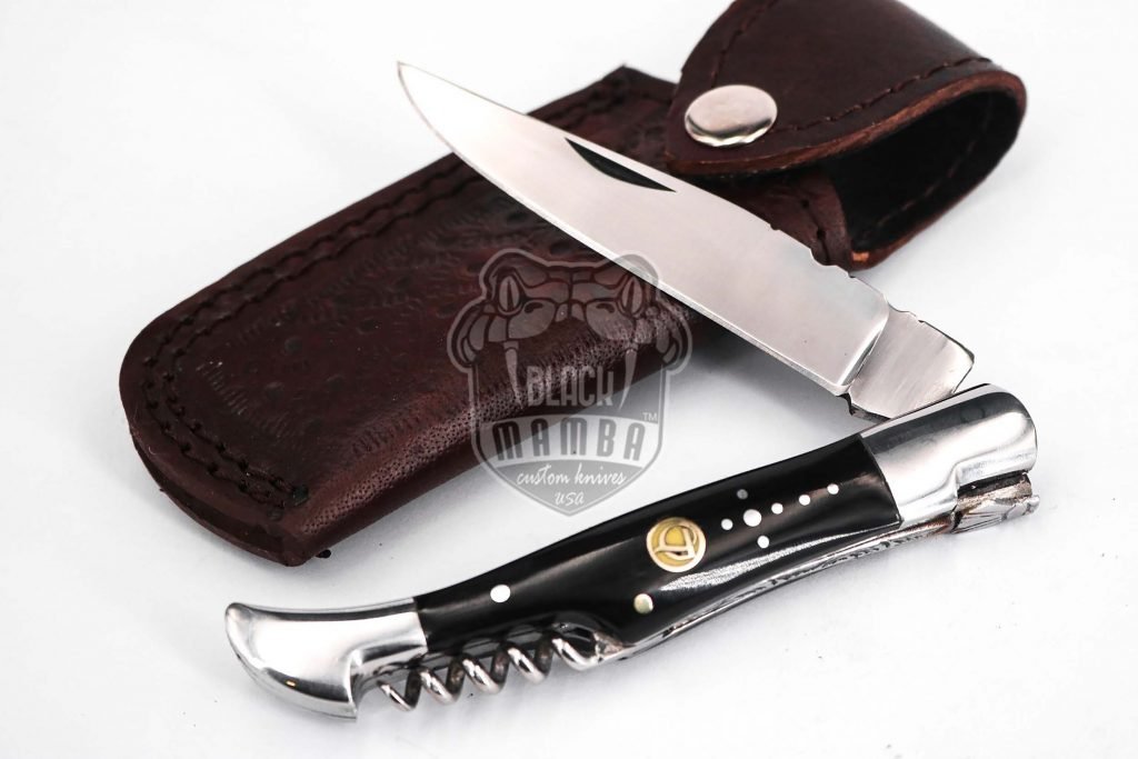 Bmk-624 Marseille Hand Forged Steel Laguiole Steak Knife Handmade Pocket Knives French knife steak knife USA Made Buffalo Handle - Image 2