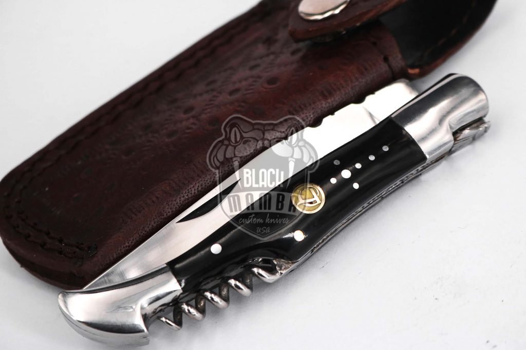 Bmk-624 Marseille Hand Forged Steel Laguiole Steak Knife Handmade Pocket Knives French knife steak knife USA Made Buffalo Handle - Image 9