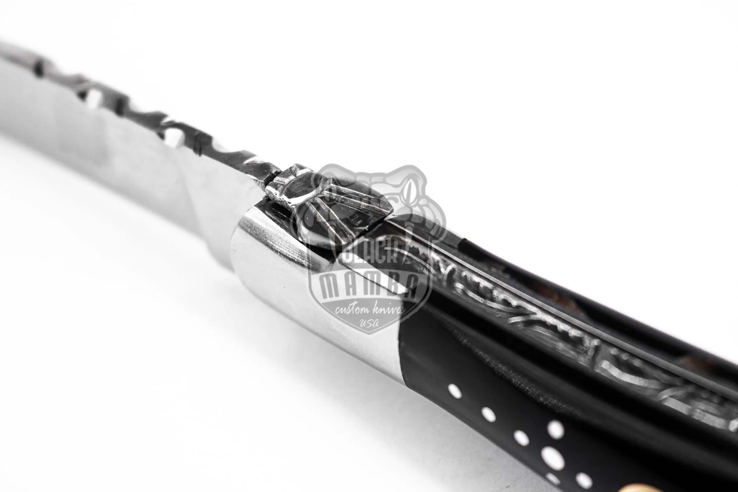 Marseille - Laguiole Steak Knife, 10″ Overall, Buffalo Horn Handle - view 3