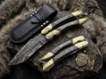 Brass Engraved with Damascus Handle Butterfly Balisong Filipino Knife Best Quality Black Mamba Knife Gift USA Made | BMK-2006