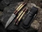 Filipino Balisongs Butterfly Razor Sharp Knife with Brass & Copper Hand Engraved Damascus Steel Blade Gift USA Made | BMK-2010