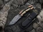 Balisong Blade Damascus Steel Butterfly Knife Amazing Buffalo Horn Handle Hunting Camping Knife Gift USA Made | BMK-2003