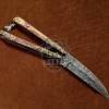 BMK-584 Damascus Balisong Butterfly Knife Copper With Brass Engraved Handle Balisong Flipping Knife USA Made Christmas Gift, Gift For Him - Image 2