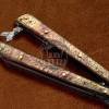 BMK-584 Damascus Balisong Butterfly Knife Copper With Brass Engraved Handle Balisong Flipping Knife USA Made Christmas Gift, Gift For Him - Image 5