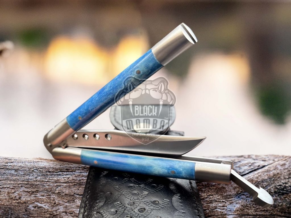 DB-30 D2 Steel Balisong Butterfly Knife with Camel Bone Handle Handmade Original Traditional Filipino Butterfly Batanga Knife black mamba knives USA - Image 4