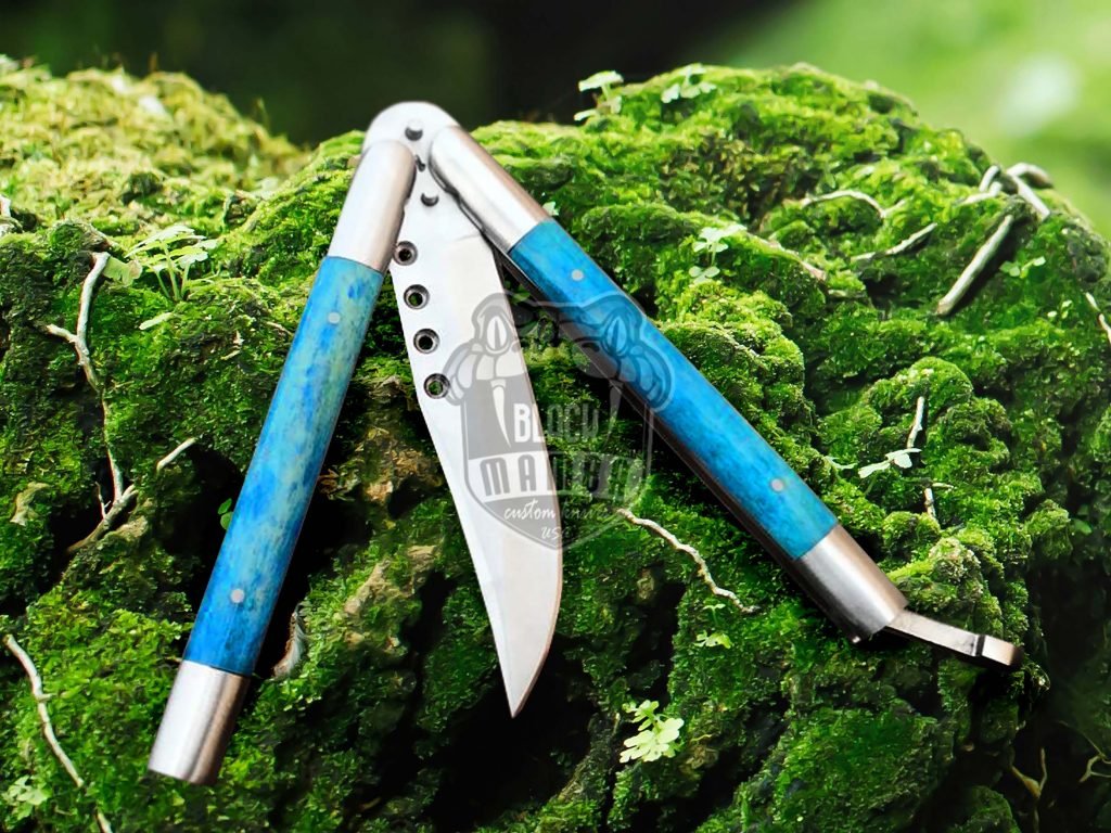 DB-30 D2 Steel Balisong Butterfly Knife with Camel Bone Handle Handmade Original Traditional Filipino Butterfly Batanga Knife black mamba knives USA - Image 3