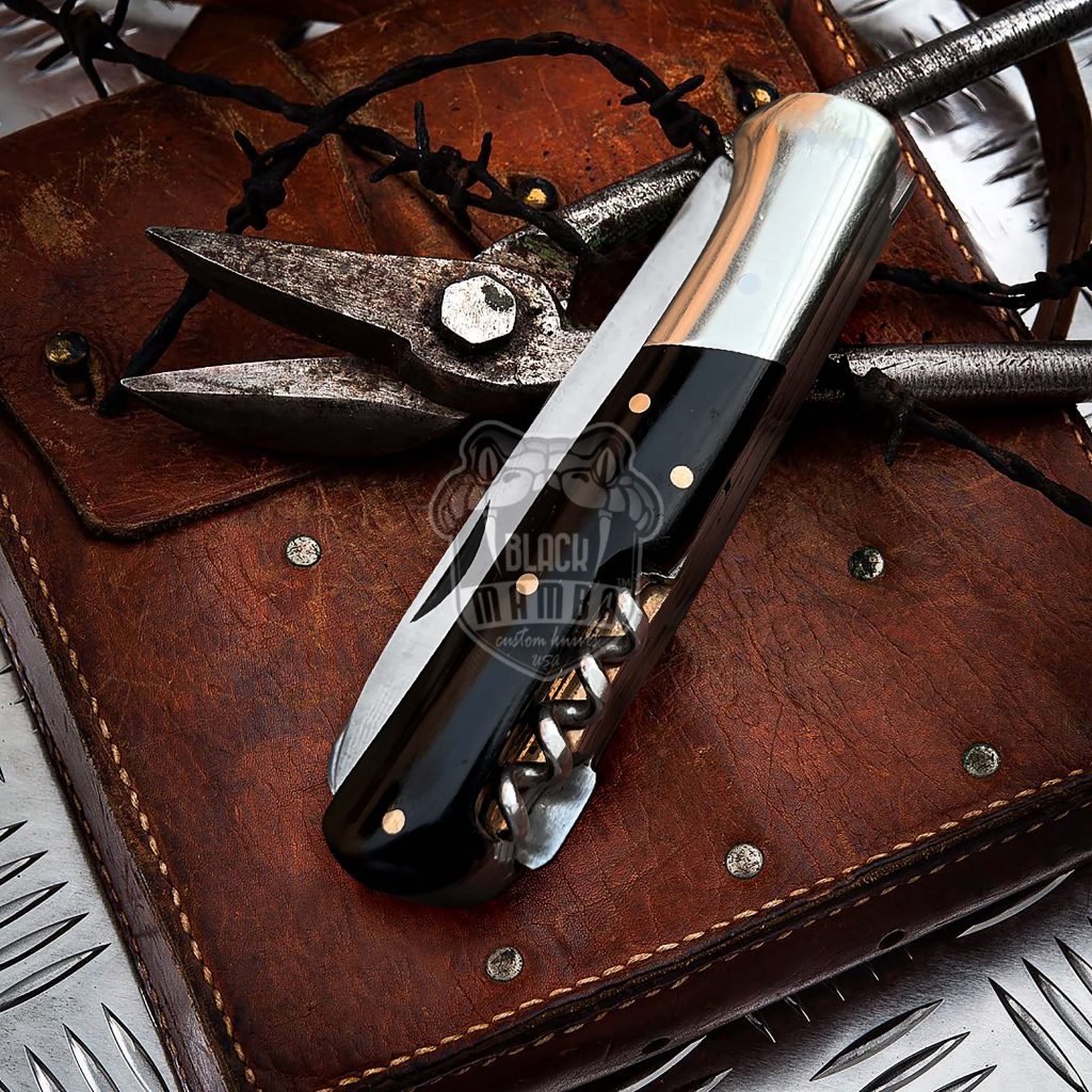 BMK- 008 Penta Fold Pocket Knife | super Steel 5 Blades Color Bull Horn knife Black Mamba Knife Hunting knife Steak knife Multi purpose USA Made Gift For Him - Image 7