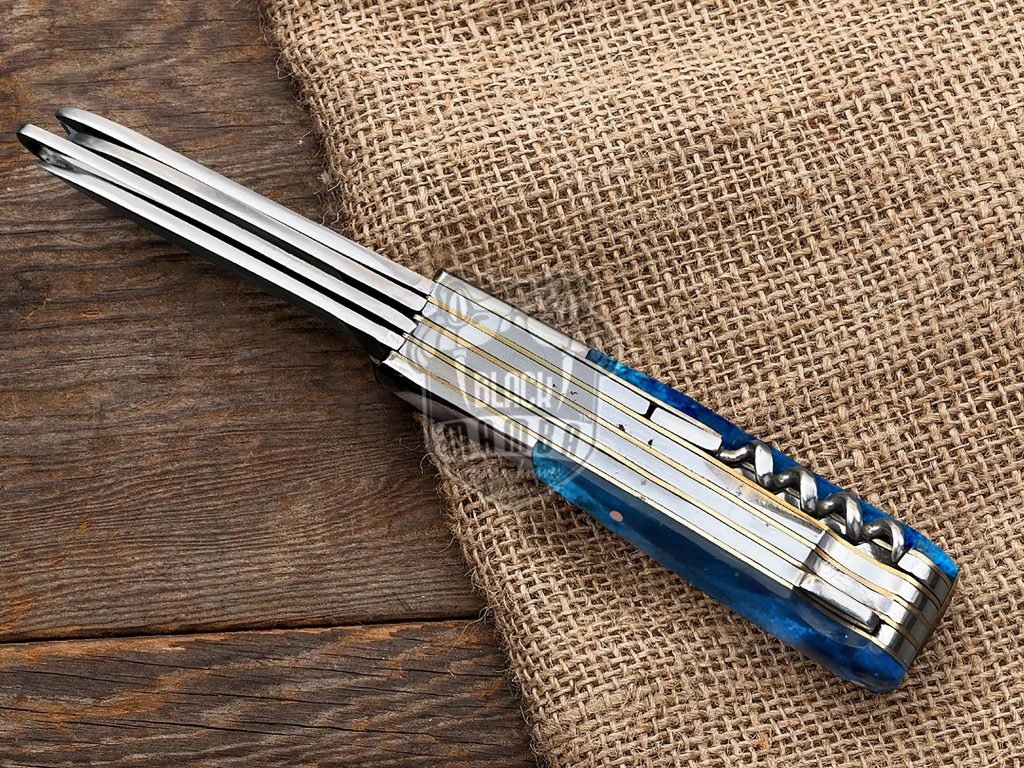 BMK- 007 Penta Fold Pocket Knife | super Steel 5 Blades Color Camel Bone knife Black Mamba Knife Hunting knife Steak knife Multi purpose USA Made Gift For Him - Image 4