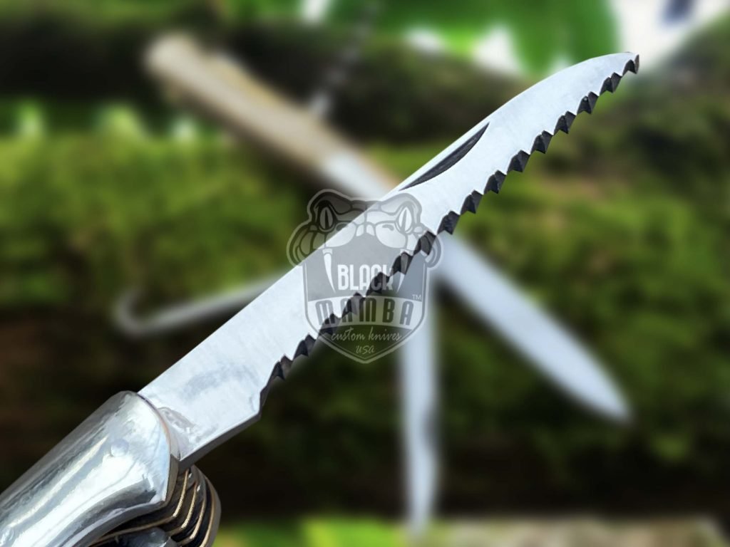 BMK- 006 Penta Fold Pocket Knife | super Steel 5 Blades Camel Bone knife Black Mamba Knife Hunting knife Steak knife Multi purpose USA Made Gift For Him - Image 4